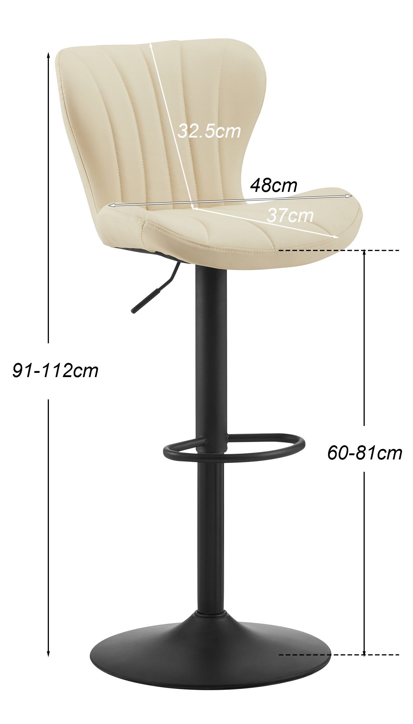 Ofcasa Barhocker Höhenverstellbarer Hocker (2er Set), günstig online kaufen