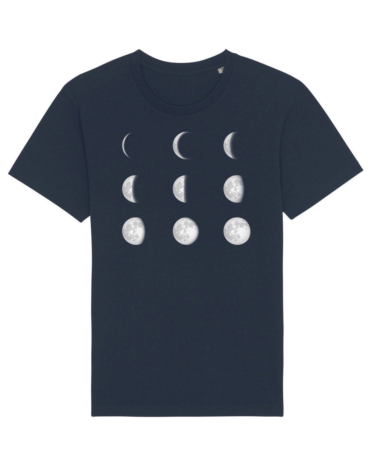 schwarz Apparel wat? (1-tlg) Print-Shirt Moonphases