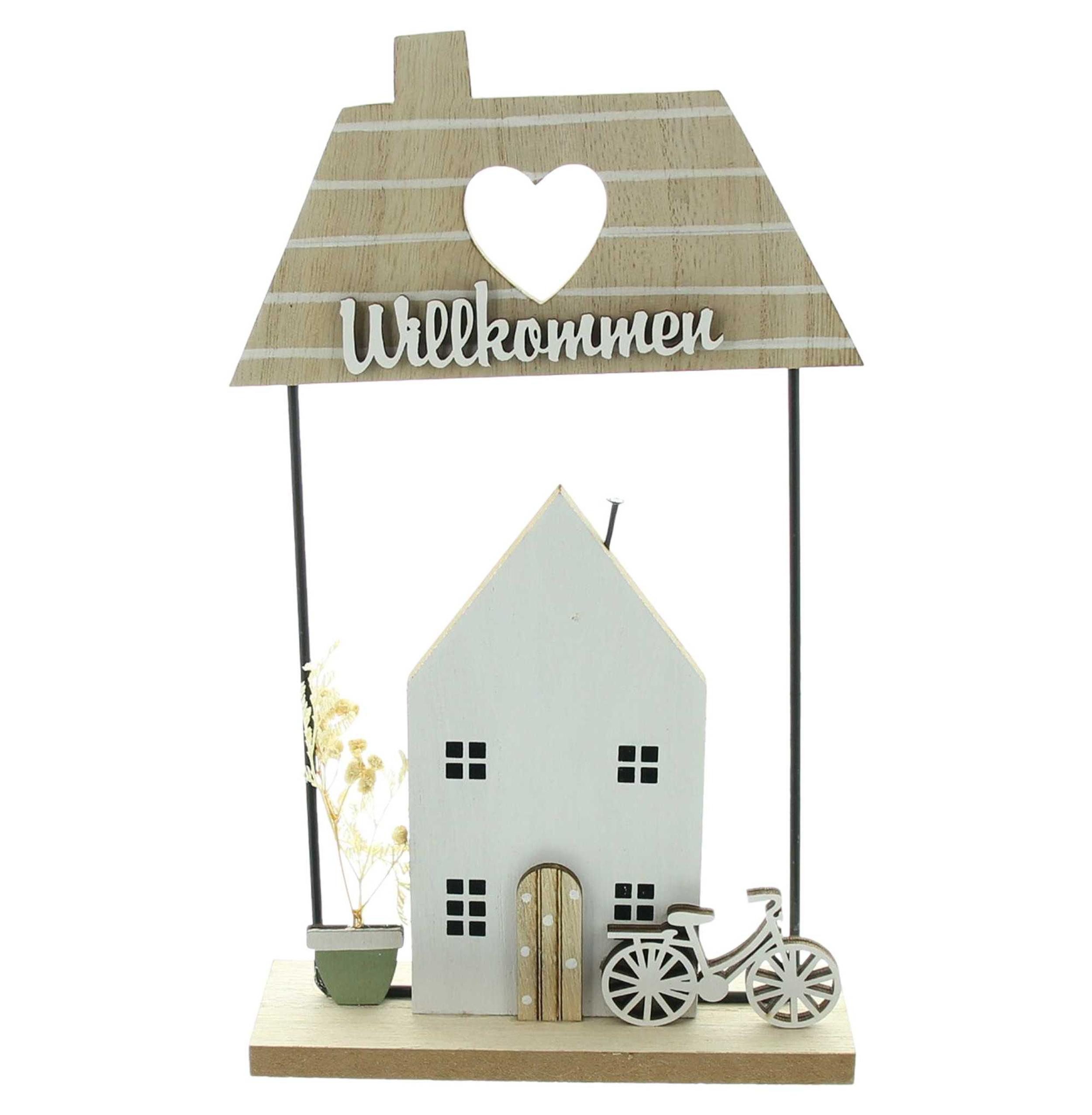 Dekoobjekt Dekohaus "Willkommen"