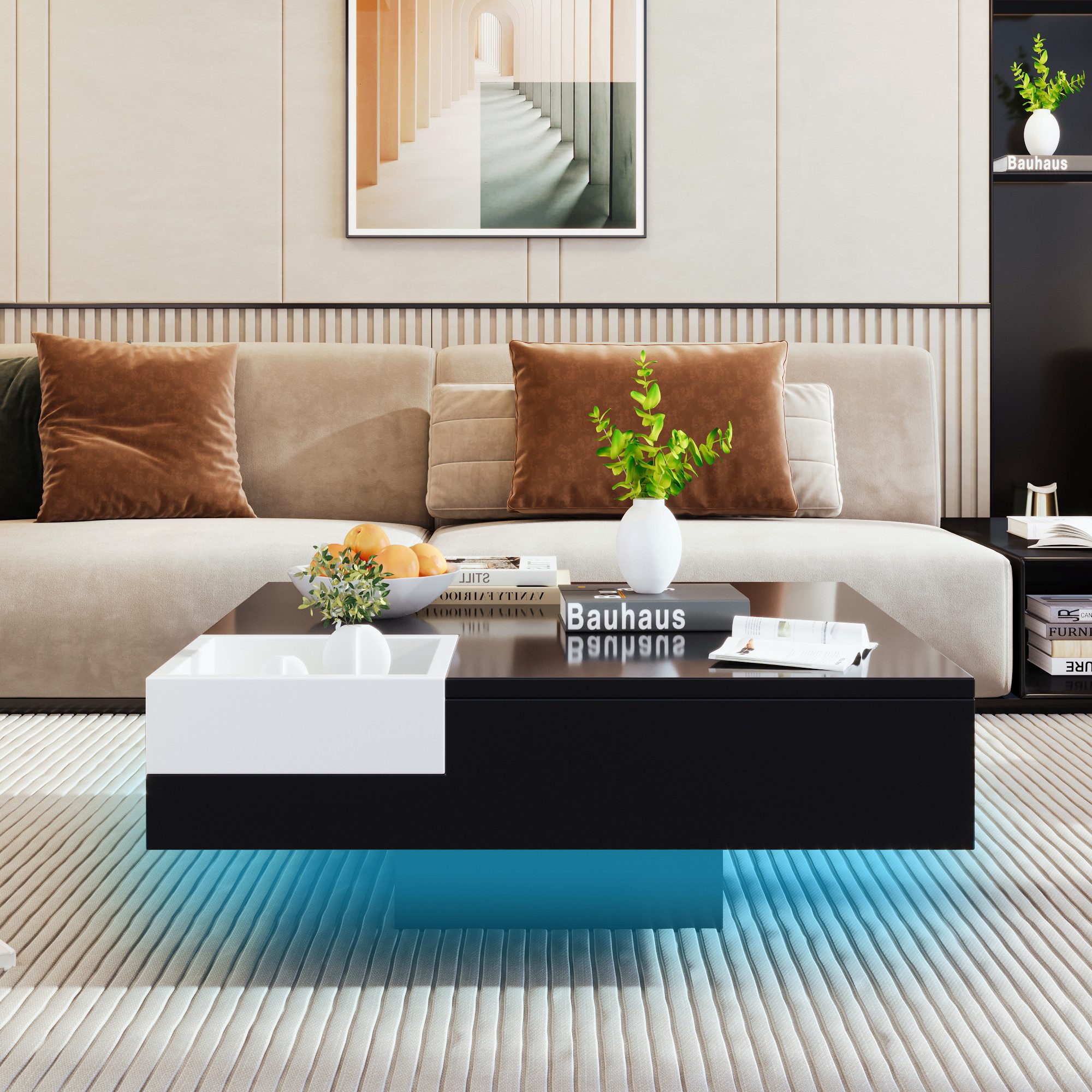 Merax Couchtisch mit herausnehmbarer Aufbewahrungsbox, Wohnzimmertisch Hoch günstig online kaufen