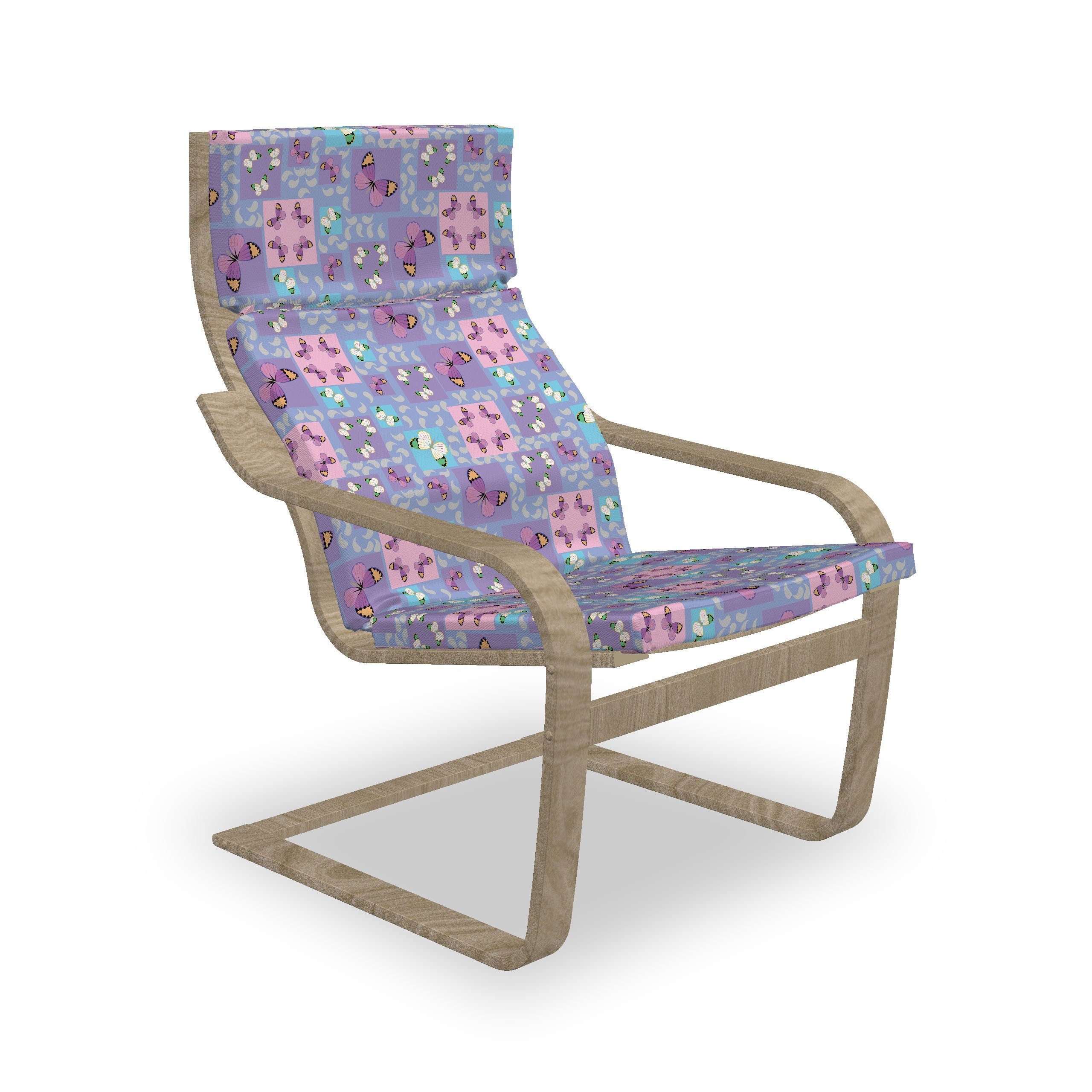 Frühling mit Stuhlkissen Abakuhaus Geometrische Sitzkissen Stuhlkissen Reißverschluss, mit und Hakenschlaufe Schmetterling