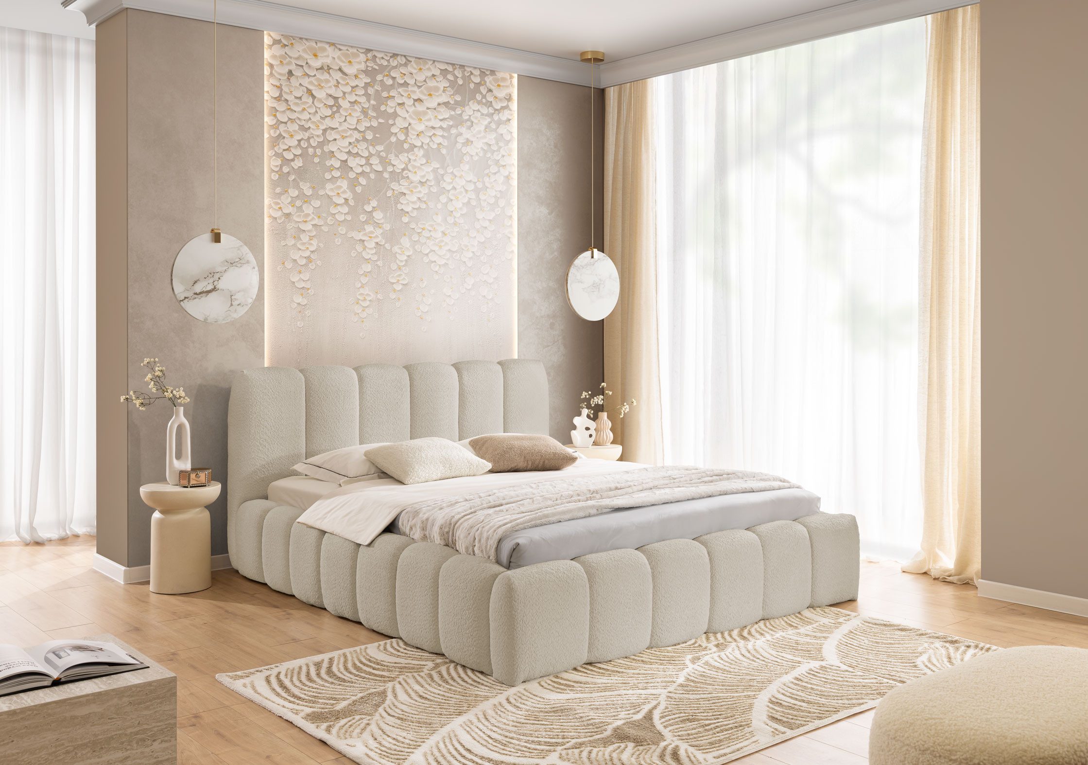 yourhouse24 Polsterbett Micandi mit Bettkasten (Bettgestell mit Lattenrost) günstig online kaufen