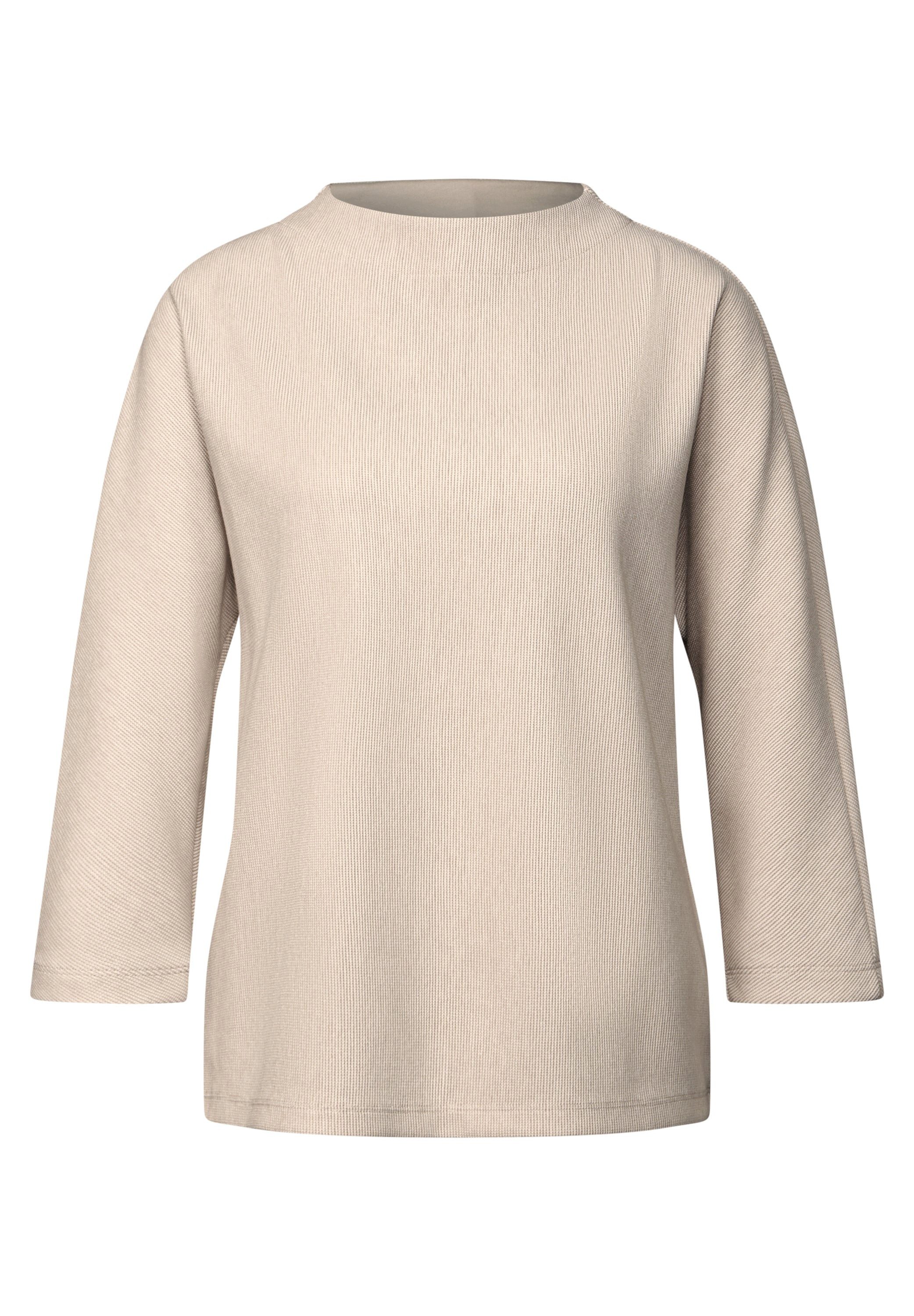 STREET ONE Rundhalsshirt Two-Tone Strukturshirt (1-tlg) günstig online kaufen