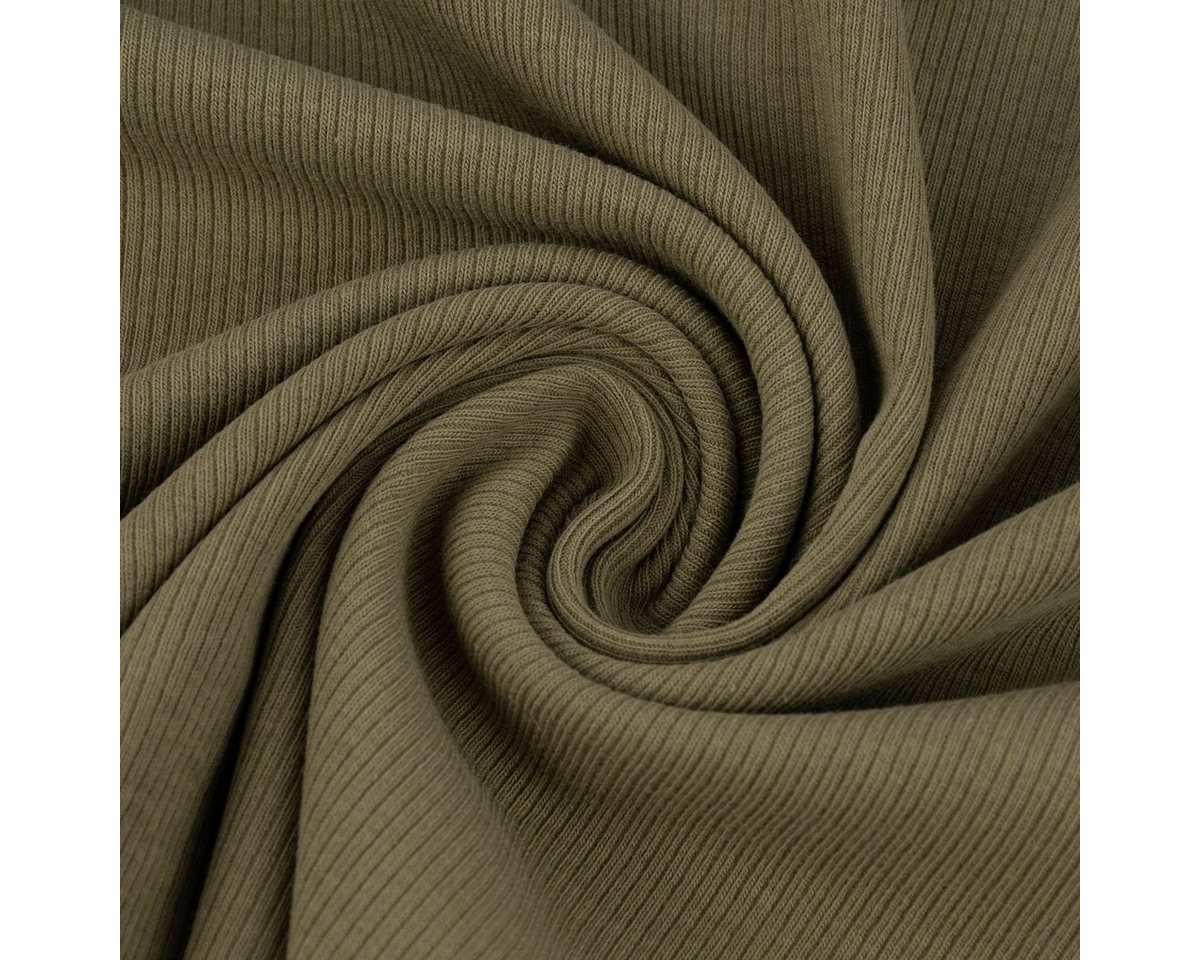 Thumbnail - SCHÖNER LEBEN. Stoff Baumwolljersey Jerseystoff Rib Jersey Rippenstruktur uni 1,45m Breite, allergikergeeignet