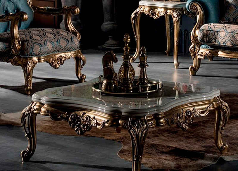 JVmoebel Couchtisch Couchtisch Beige Luxus Holz Wohnzimmer Design Schön Tisch Möbel