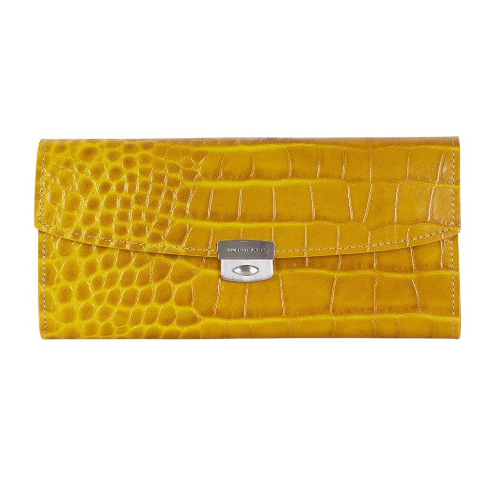 VOLKER LANG Kellnerbörse LIRA - Luxuriöses und geräumiges Damen Portemonnaie mit Schloss