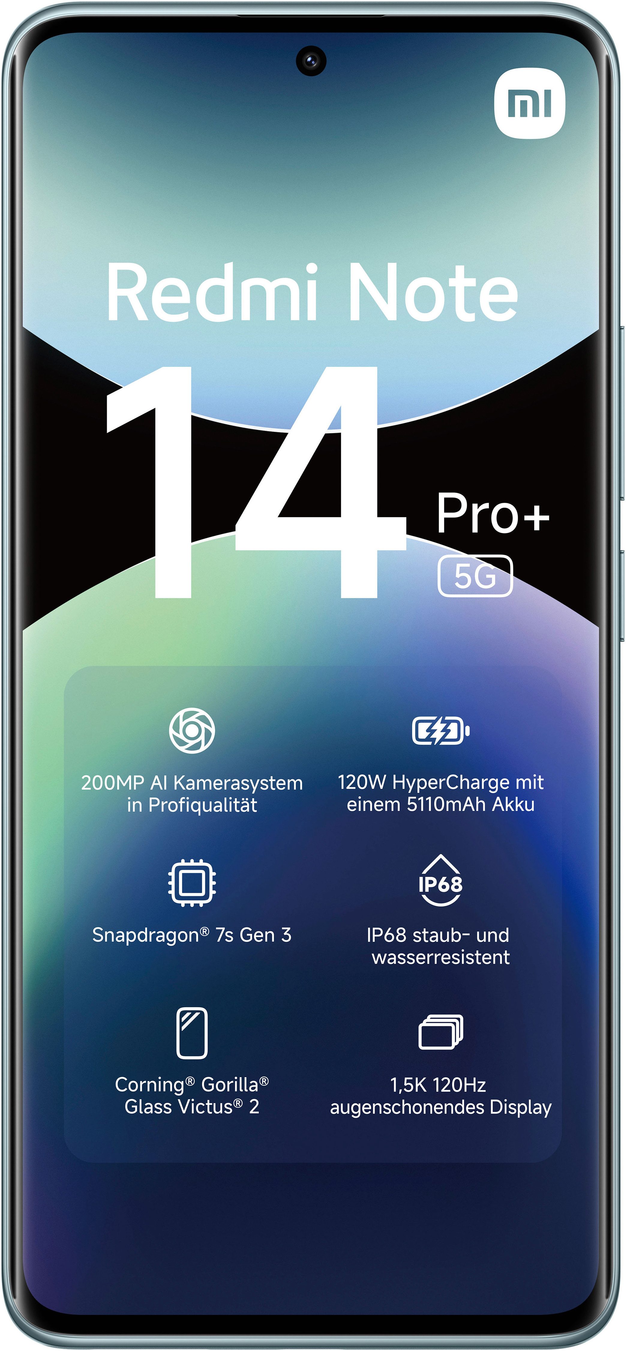 Xiaomi Redmi Note 14 Pro+ 5G Smartphone (16,94 cm/6,67 Zoll, 256 GB Speicherplatz, 200 MP Kamera)
