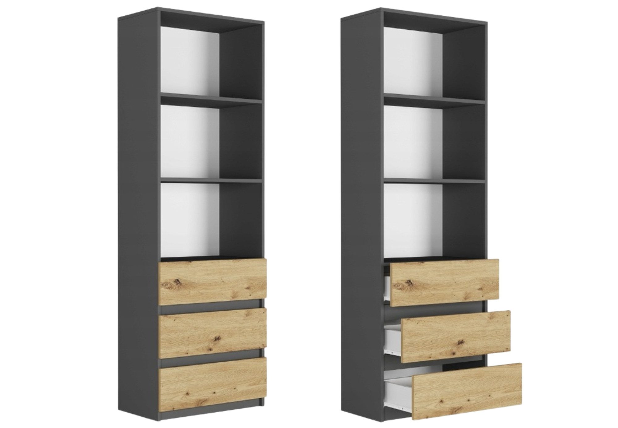 Home Collective Bücherregal mit 3 Schubladen günstig online kaufen