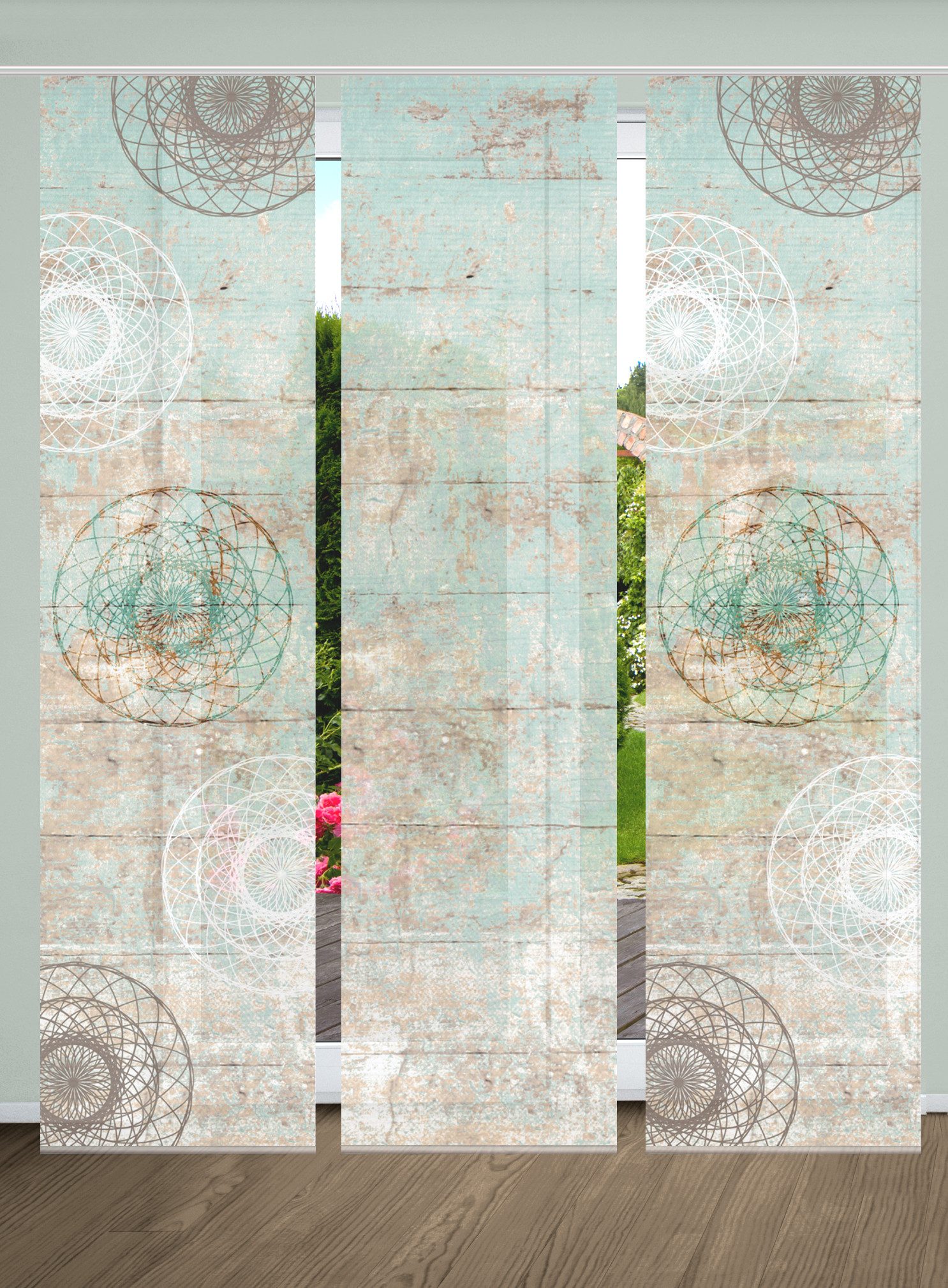 HOME in green Schiebegardine "MANDRIGA" Paneelwagen 3 Stk. tlg. SET DIGITAL günstig online kaufen