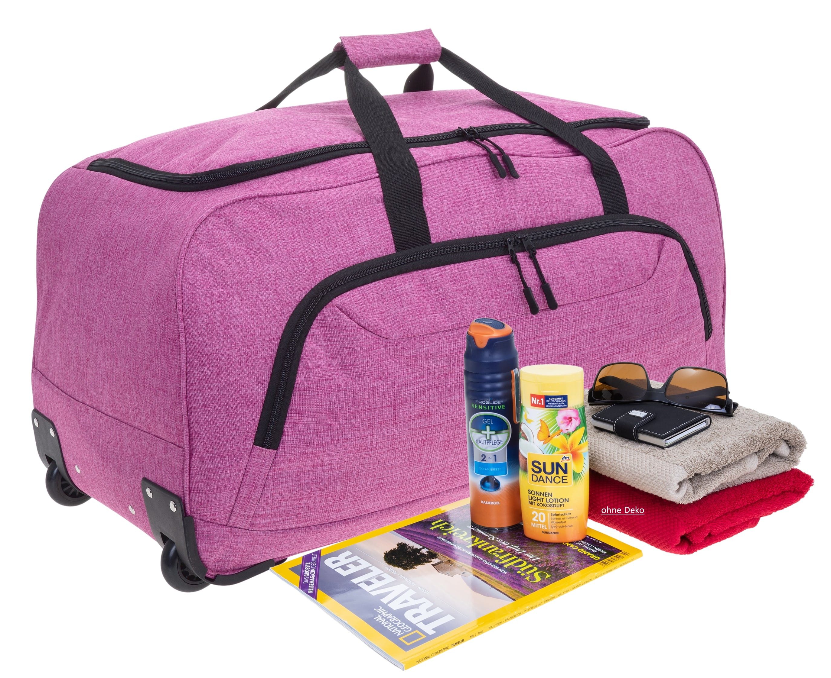 Spear Bags Trolley Cruiser Reisetasche 85 L 68 cm Trolly mit Schultergurt, Reise Tasche Rollen Schuhfach Damen Herren + Koffergurt – Bild 3 von 5