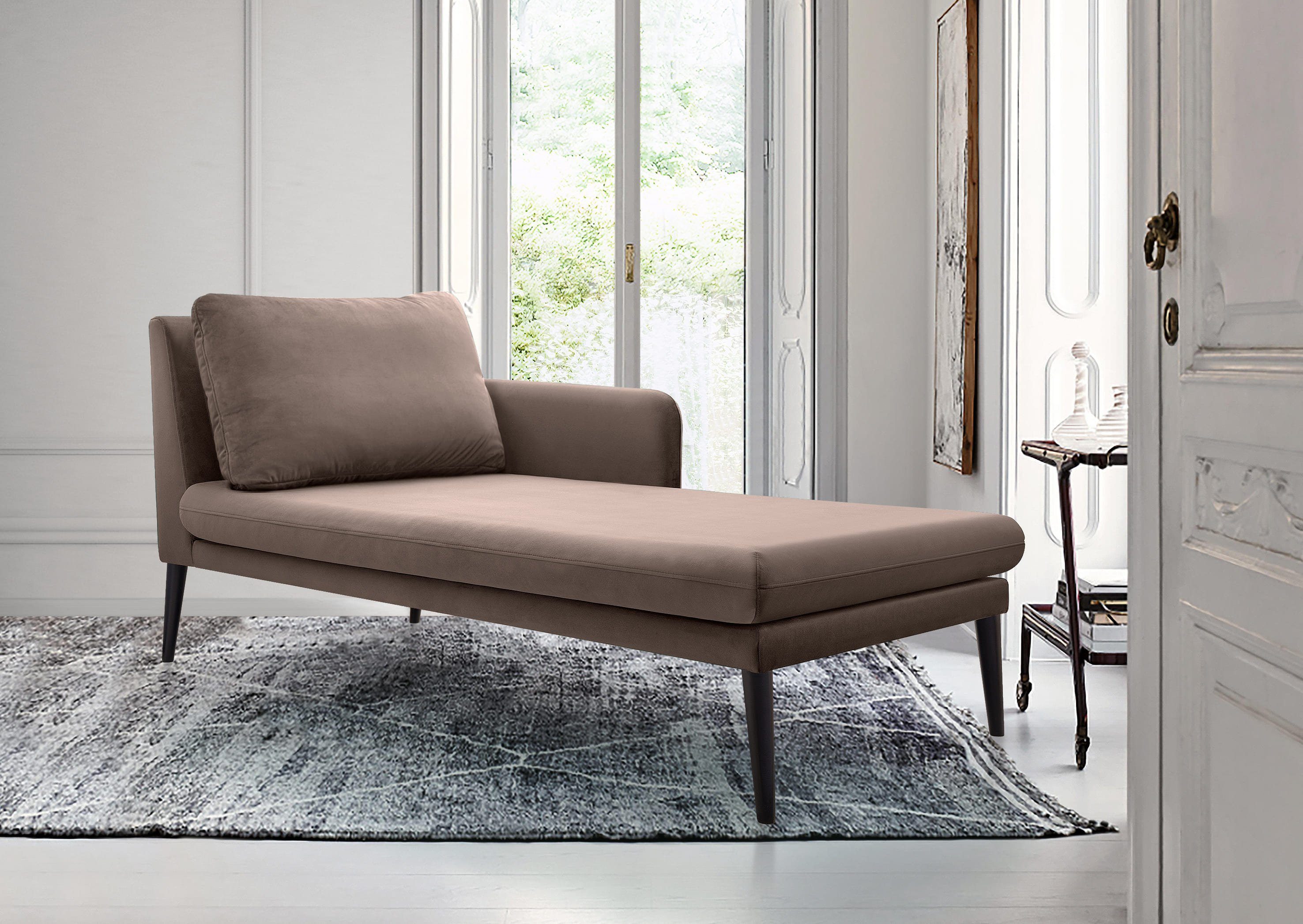 MOEBLO Chaiselongue SARIC, Liegesofa, Récamière, Chaiselongue Relaxliege Ruheliege Liegestuhl Recamiere Longchair, (BxHxT):186x87x91 cm