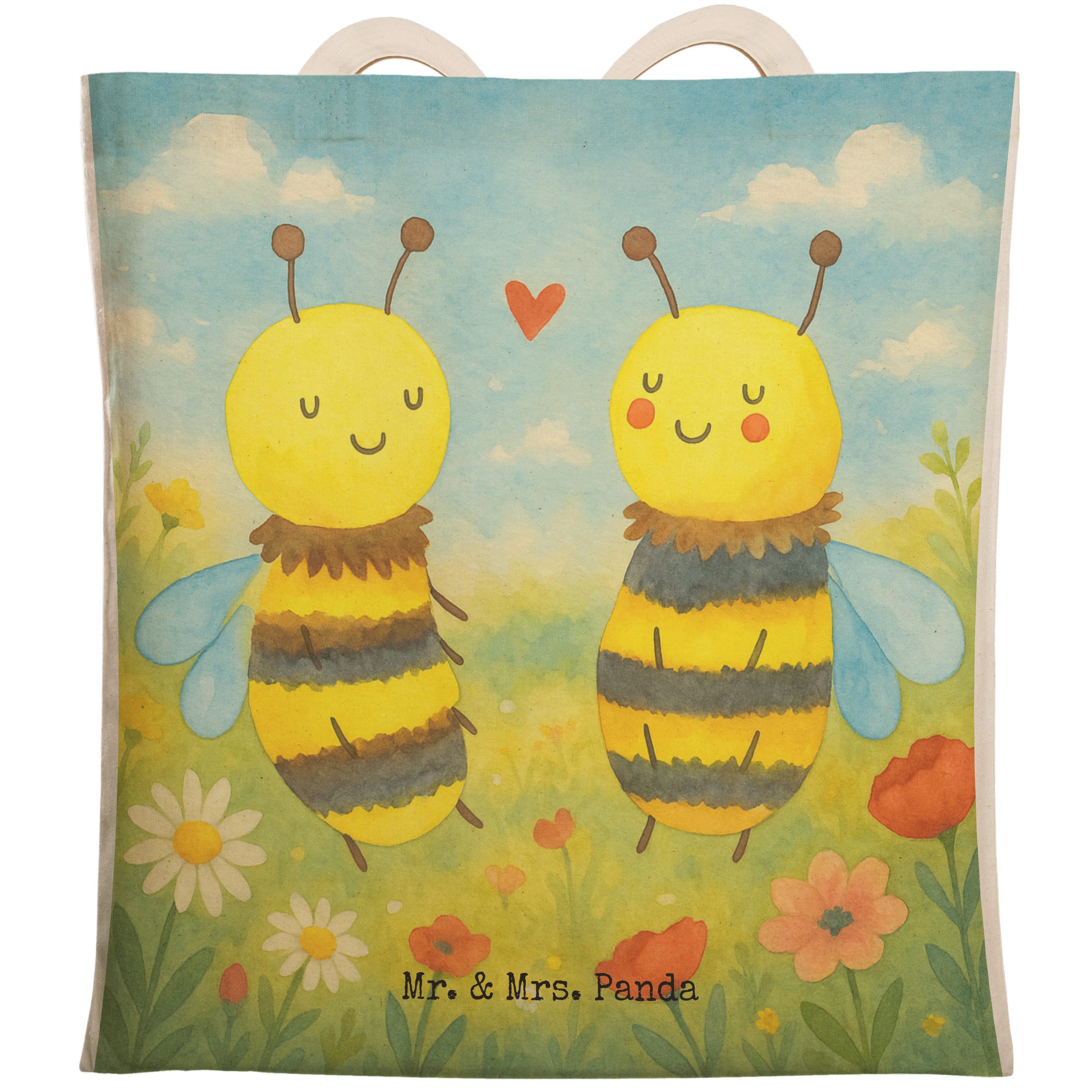 Tragetasche Biene Verliebt Design, Beutel, Weiß, Beutel, Tote Bag, shopping, Tasc