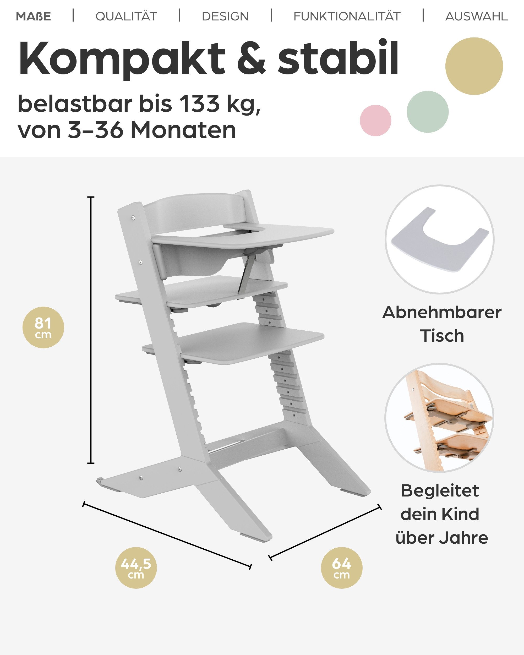 Geuther Kinderstuhl Kinderhochstuhl NALA mit Tisch