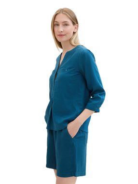 TOM TAILOR Blusentop easy shape blouse with linen