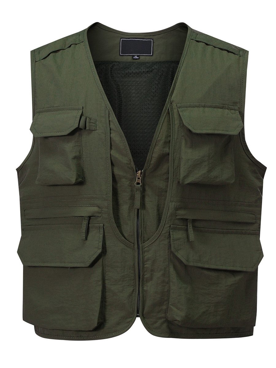 YOUTHUP Funktionsweste Herren Utility-Weste V-Ausschnitt günstig online kaufen