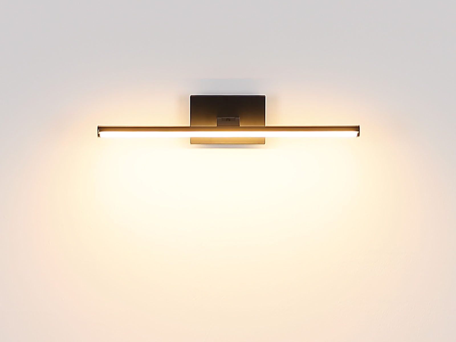 GLOBO LIGHTING LED Bilderleuchte, USB aufladbar, LED fest integriert, Warmweiß, Wandlampe Schwarz kabellos ohne Strom, Akkulampe Bildbeleuchtung 40cm