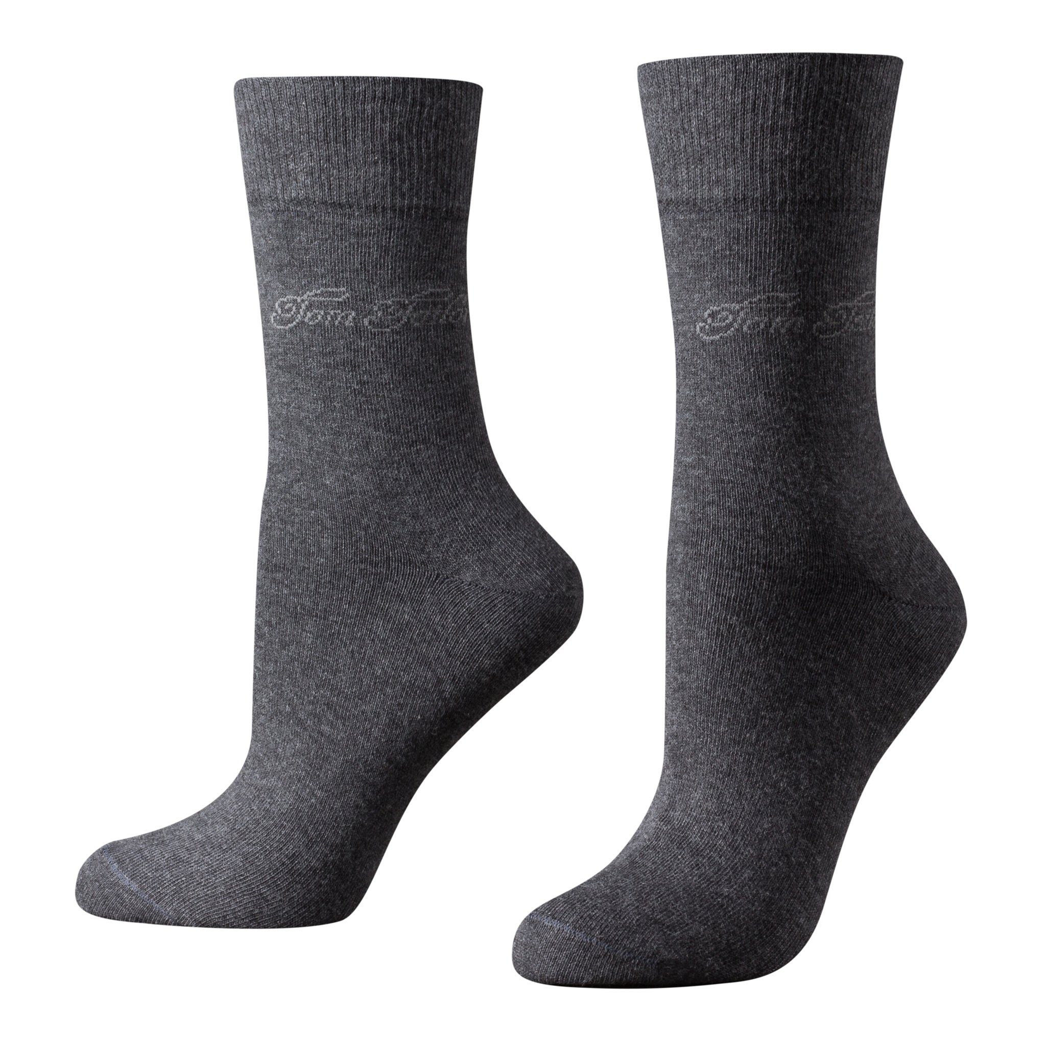 TOM TAILOR Socken 9702620038 Tom Tailor 2er Pack Basic Women Socks 9702 620 anthracite grau Doppelpack Strümpfe Socken