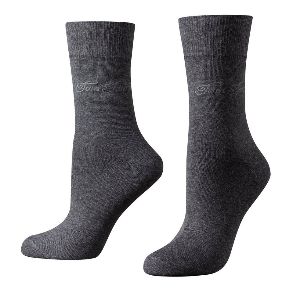TOM TAILOR Socken 9702620038 Tom Tailor 2er Pack Basic Women Socks 9702 620  anthracite grau Doppelpack Strümpfe Socken