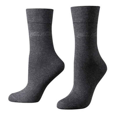TOM TAILOR Socken 9702620042 Tom Tailor 2er Pack Basic Women Socks 9702 620 anthracite grau Doppelpack Strümpfe Socken