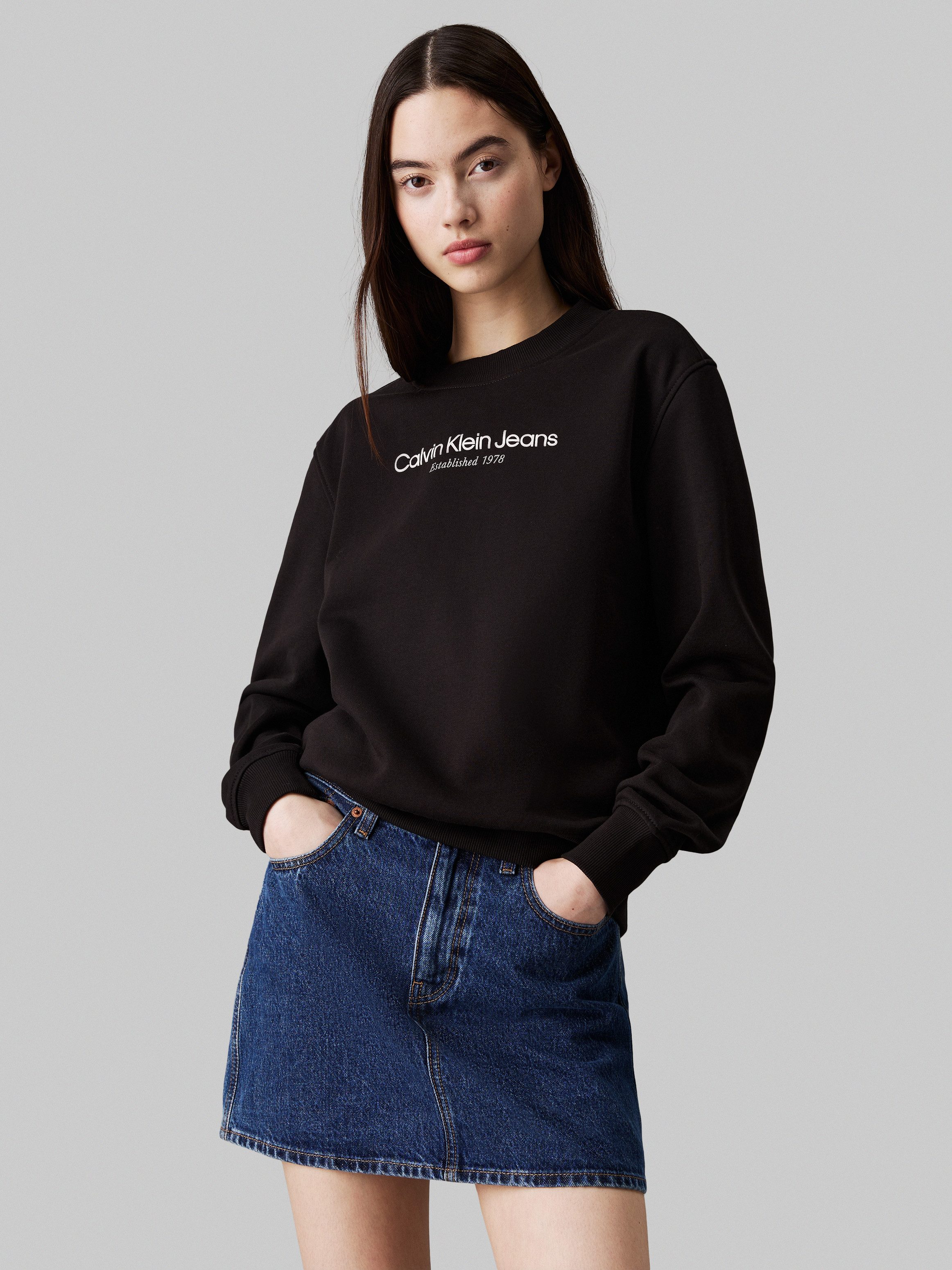 Calvin Klein Jeans Sweatshirt INSTITUTIONAL GRAPHIC günstig online kaufen