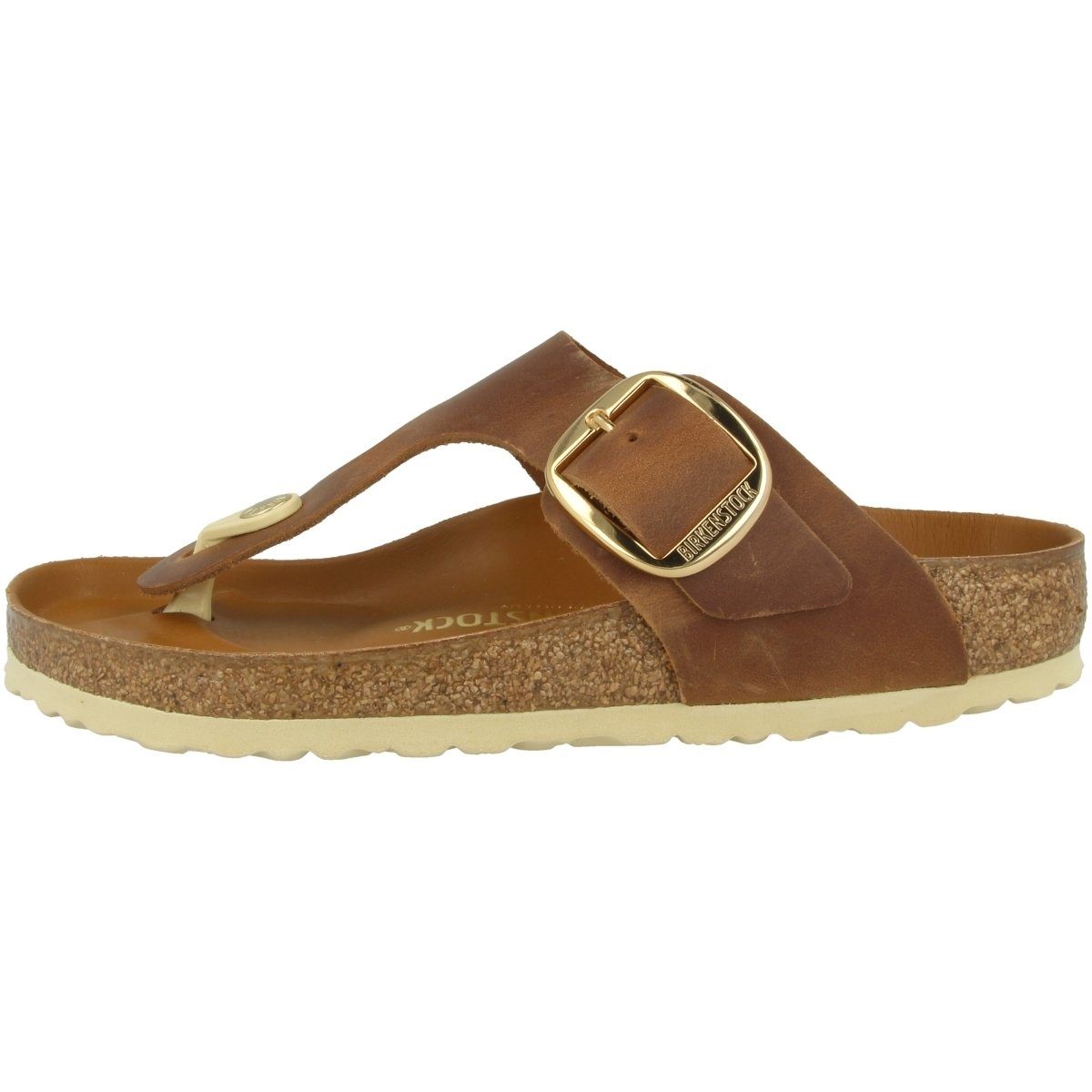 Birkenstock Gizeh Big Buckle Naturleder schmal Damen Zehentrenner Sandalen, günstig online kaufen
