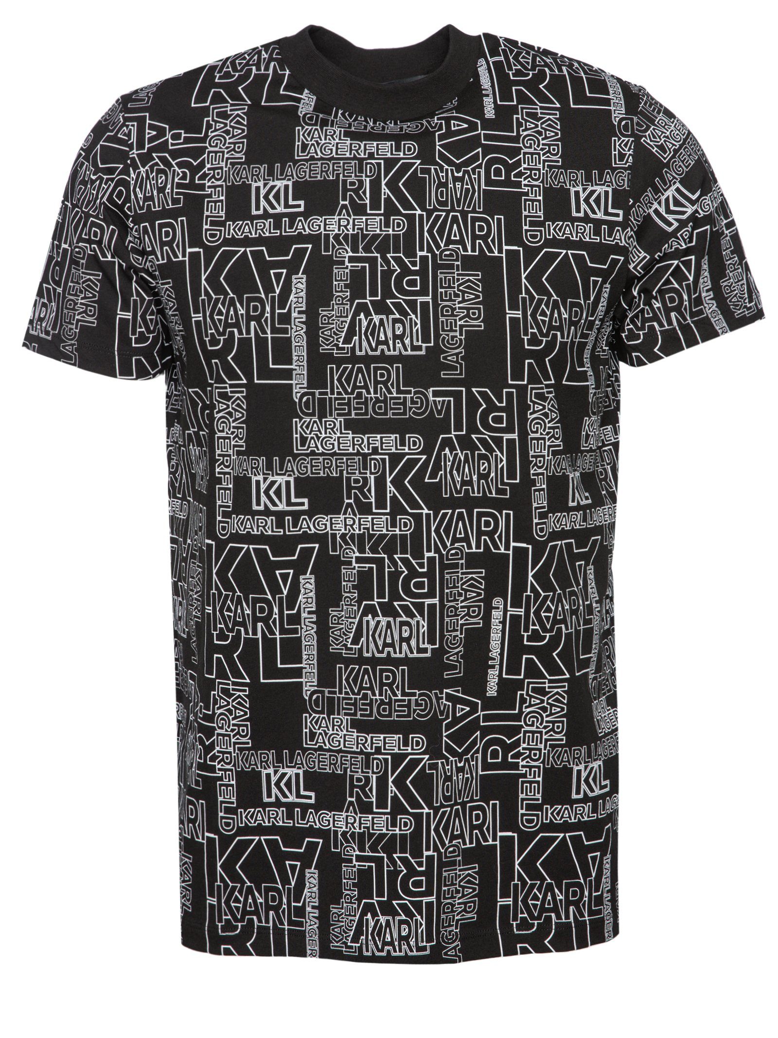 mit KARL Logo-Allover LAGERFELD (1-tlg) T-Shirt