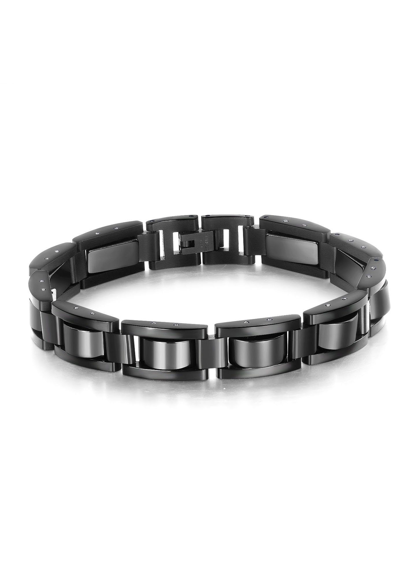 Firetti Gliederarmband Schmuck Geschenk, Black Steel, zu Hoodie, Shirt, Jeans, Sneaker! Anlass Geburtstag Weihnachten | Gliederarmbänder