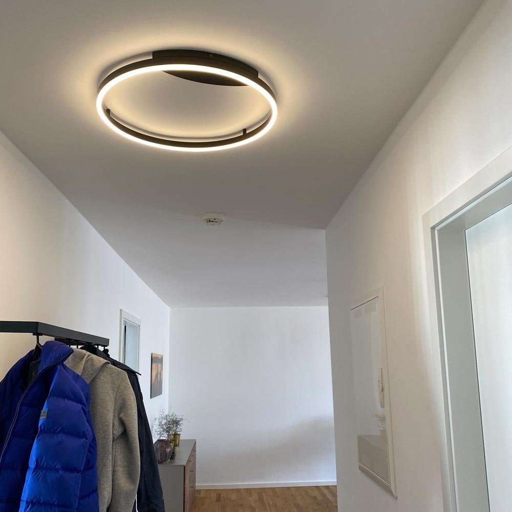 s.luce Deckenleuchte LED Deckenleuchte Ring mit Warmweiß Phasenanschnitt/-abschnitt (Dimmschalter), 2-flammig Dimmbar Weiß