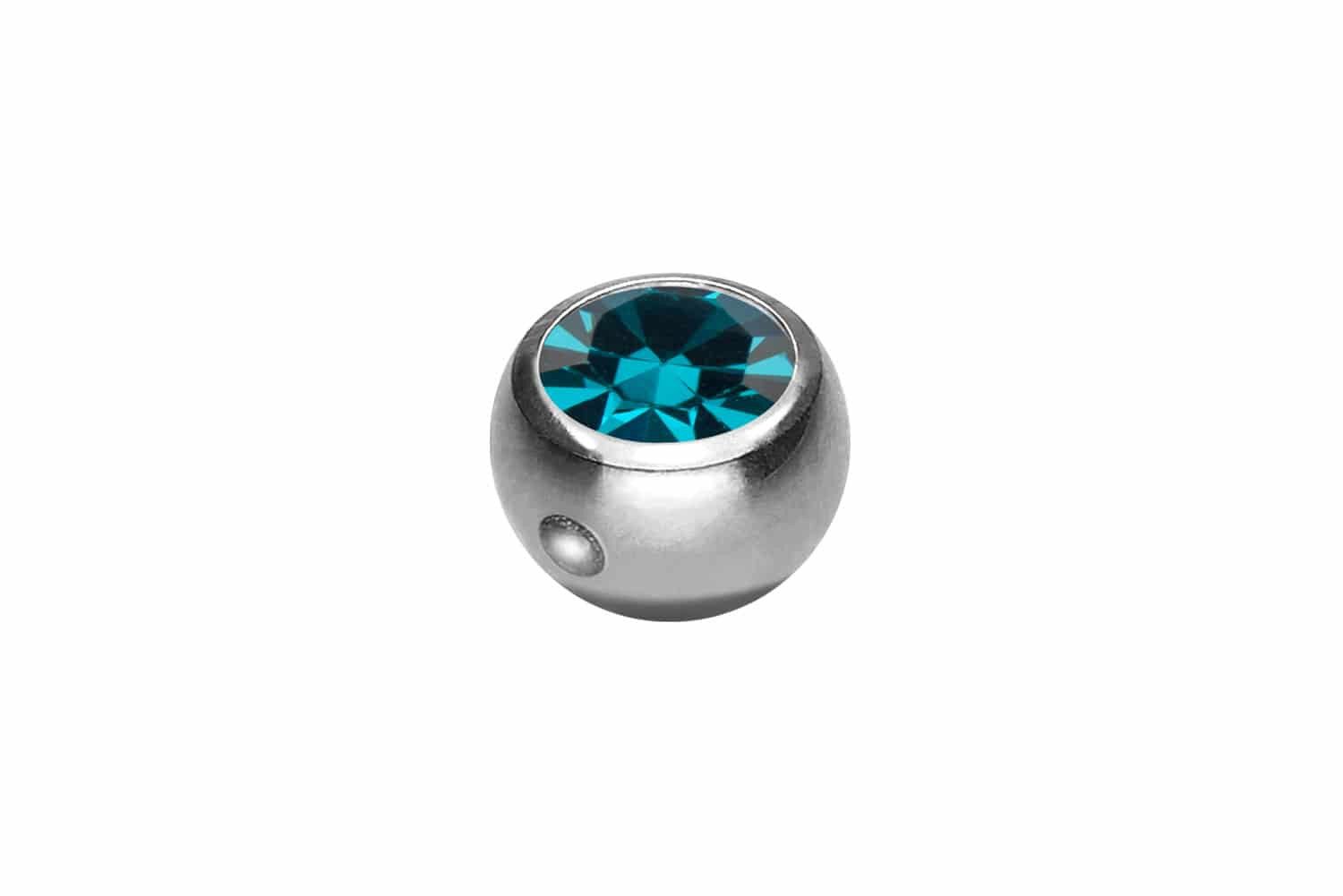PIERCINGLINE Piercing-Set Chirurgenstahl Klemmkugel KRISTALL (Klemm-Aufsätze, 1-tlg)