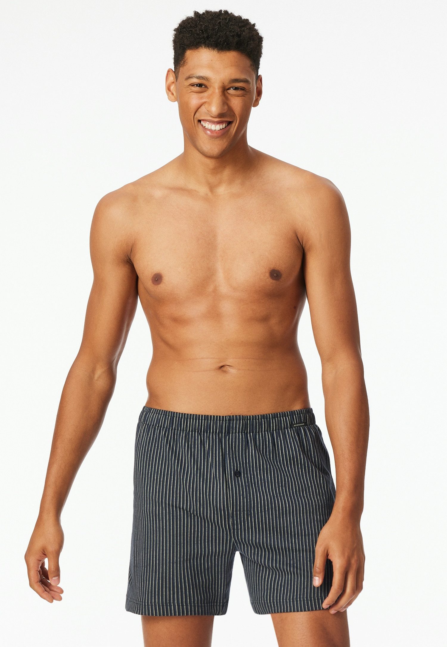 Schiesser Boxershorts mit Knopf (6er Vorteilspack) 100% natürliche Baumwoll-Qualität