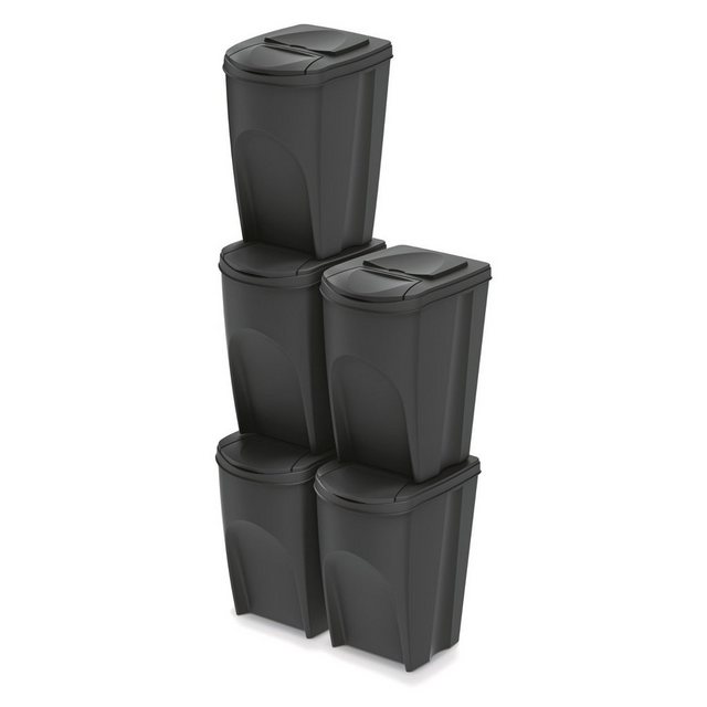 Keden Mülltrennsystem IKWB35S5-S411*, Abfalltrennung Set 5x35L Recycling Mülltrennungsbehälter