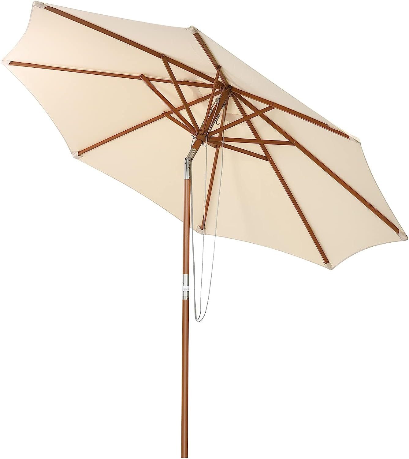 KOMFOTTEU Sonnenschirm Gartenschirm 270cm, um 30° günstig online kaufen