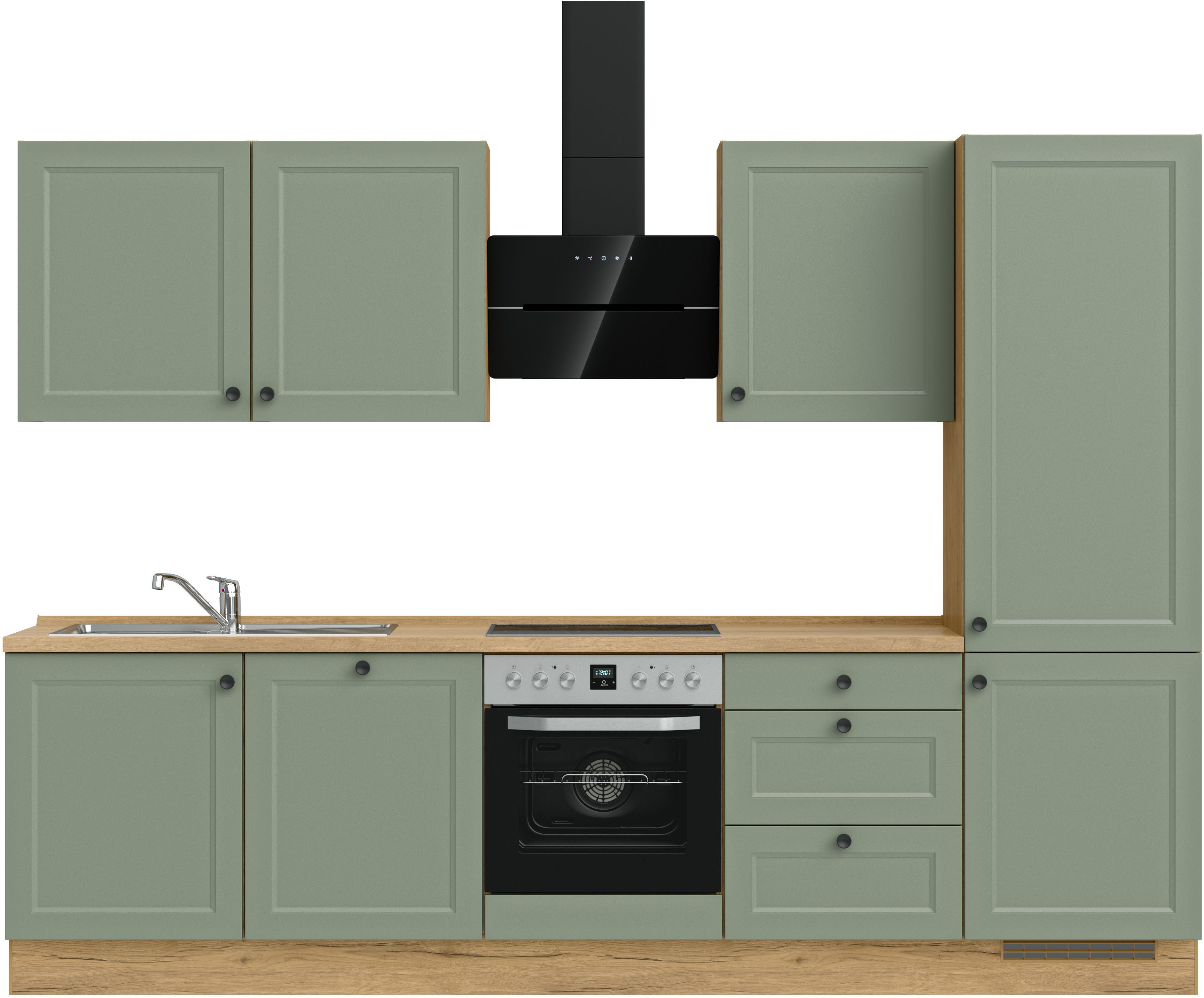 nobilia Küchenzeile ""Cascada II"" vormontiert, Breite 300 cm, Ausrichtung günstig online kaufen