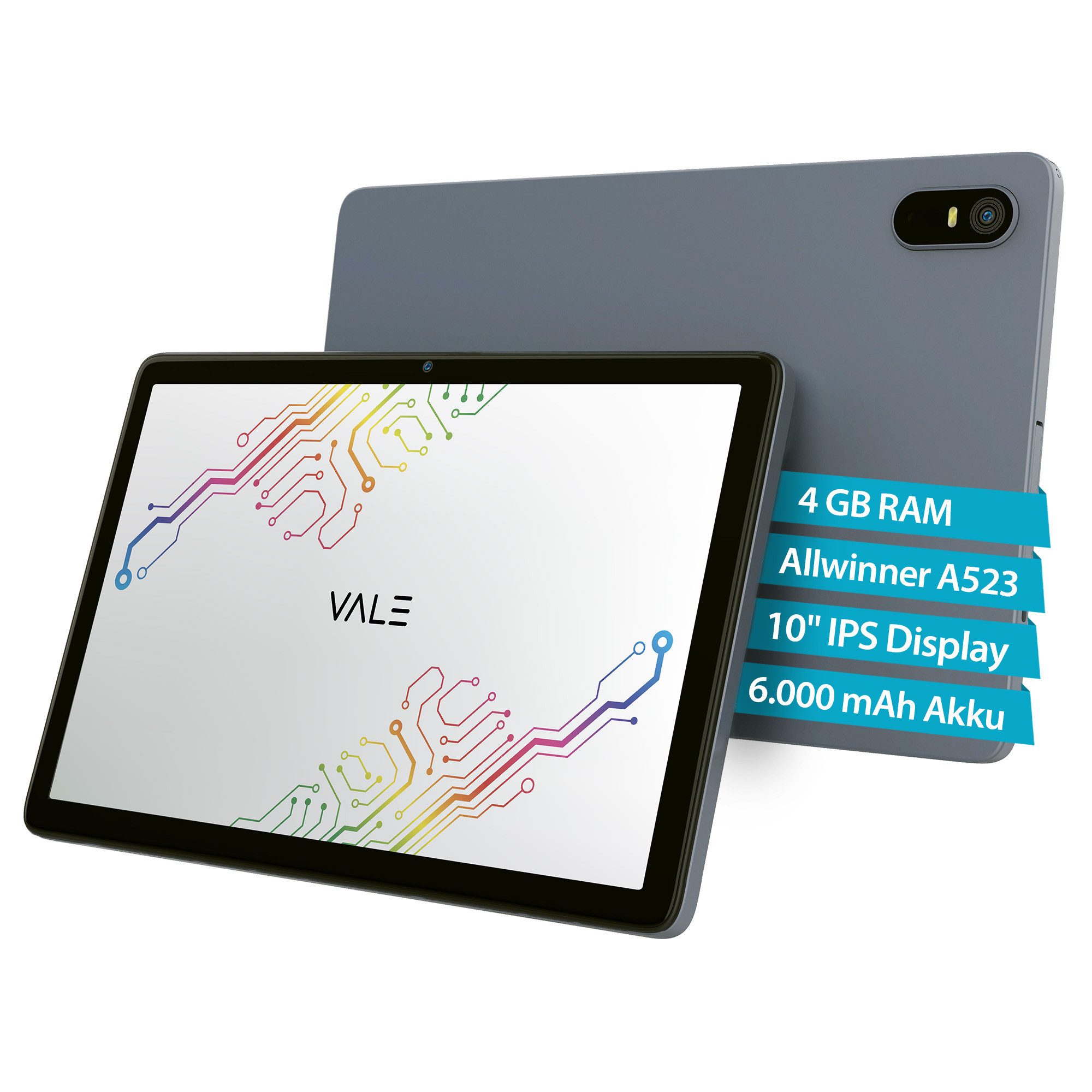 Multimedia WiFi Tablet mit Android 14, 128GB, V10A Tablet