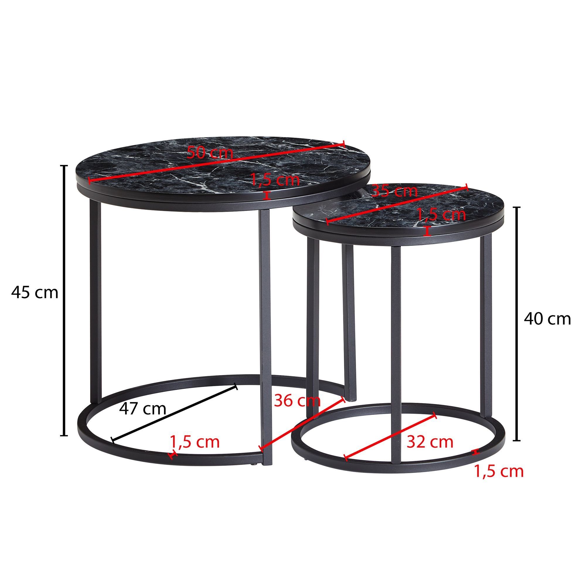 Schwarz Marmor-Beistelltische Moderne stilvolle Schwarz Schwarz | KADIMA Satztisch Dekorationen DESIGN für |