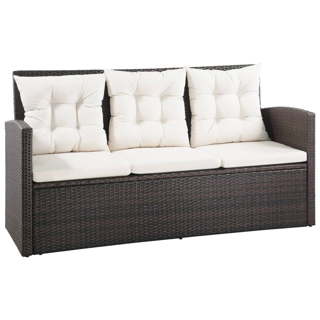 vidaXL Gartenlounge-Set 5-tlg. Garten-Lounge-Set mit Auflagen günstig online kaufen