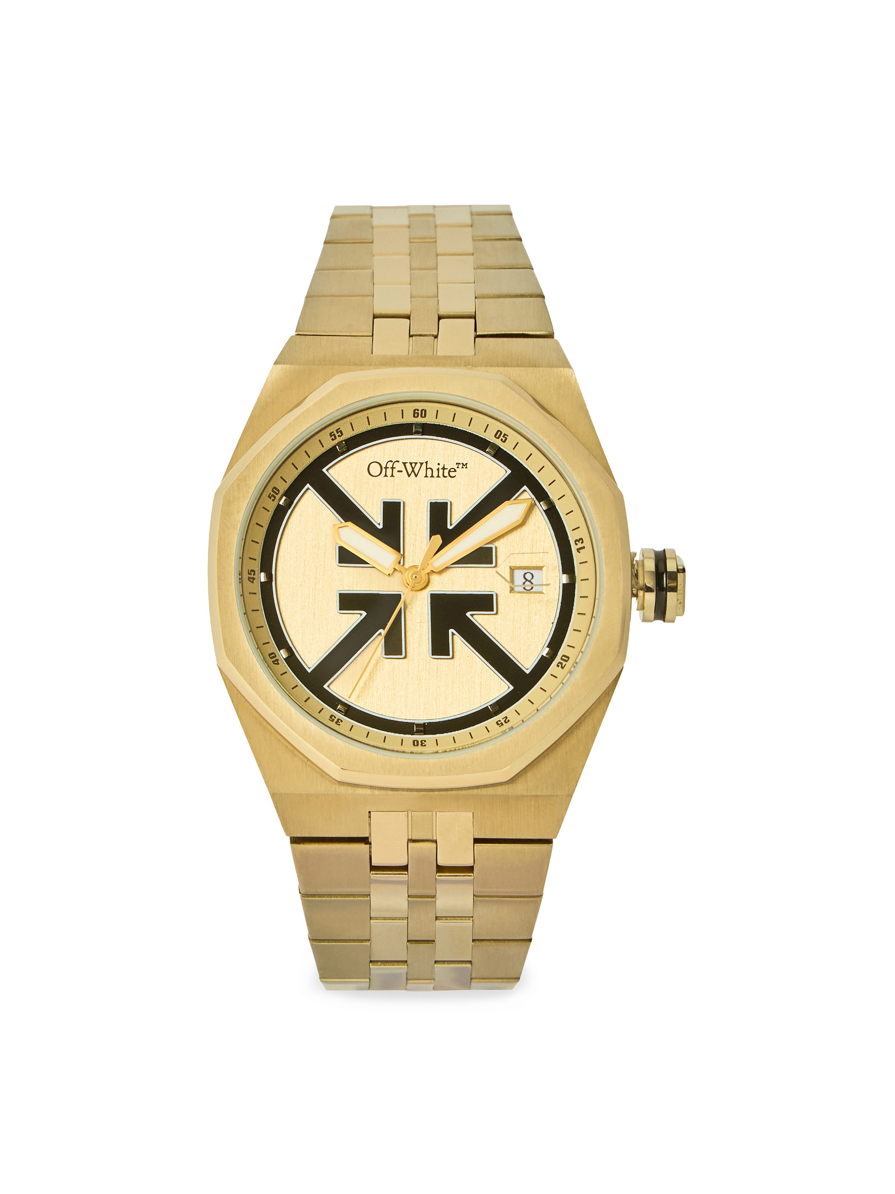 OFF-WHITE Quarzuhr NO GRID OW1G007M0065, Armbanduhr, Herrenuhr, Edelstahlarmband, analog, Tag