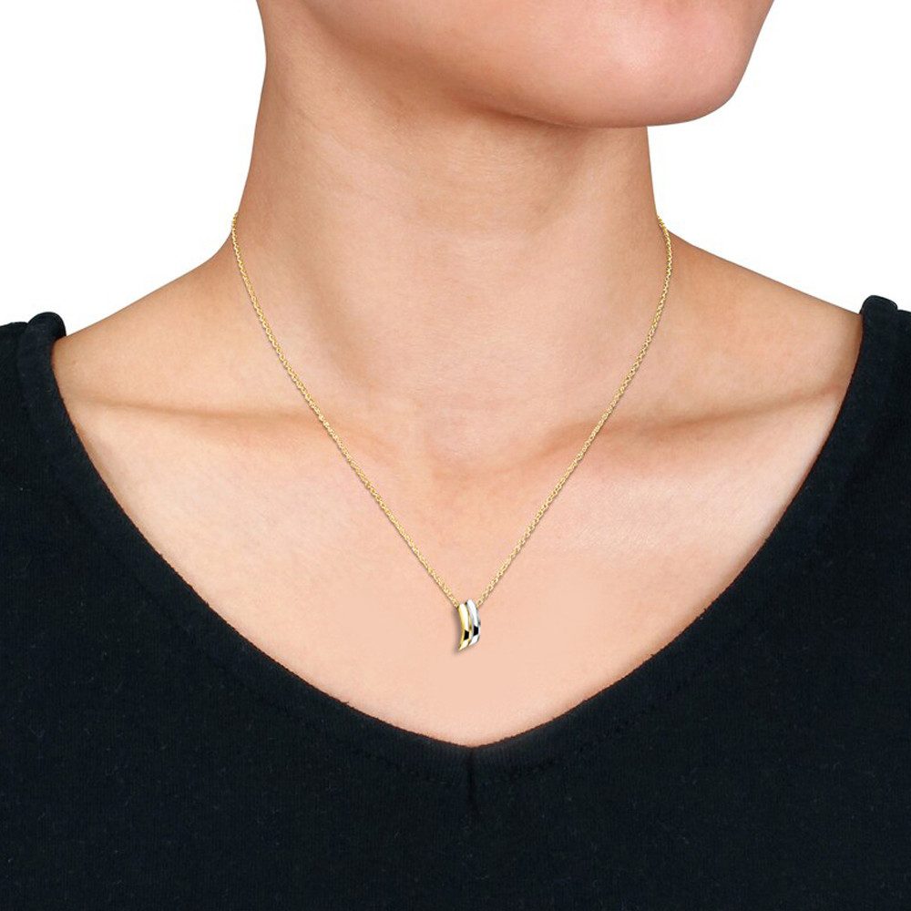 Limana Ohrring und Ketten Set Schmuckset 925 Silber vergoldet Damen Frau Halskette mit Ohrstecker (inkl. Schmuckbox), Geschenkset Idee Geschenk für Sie Frauen D – Bild 2 von 5