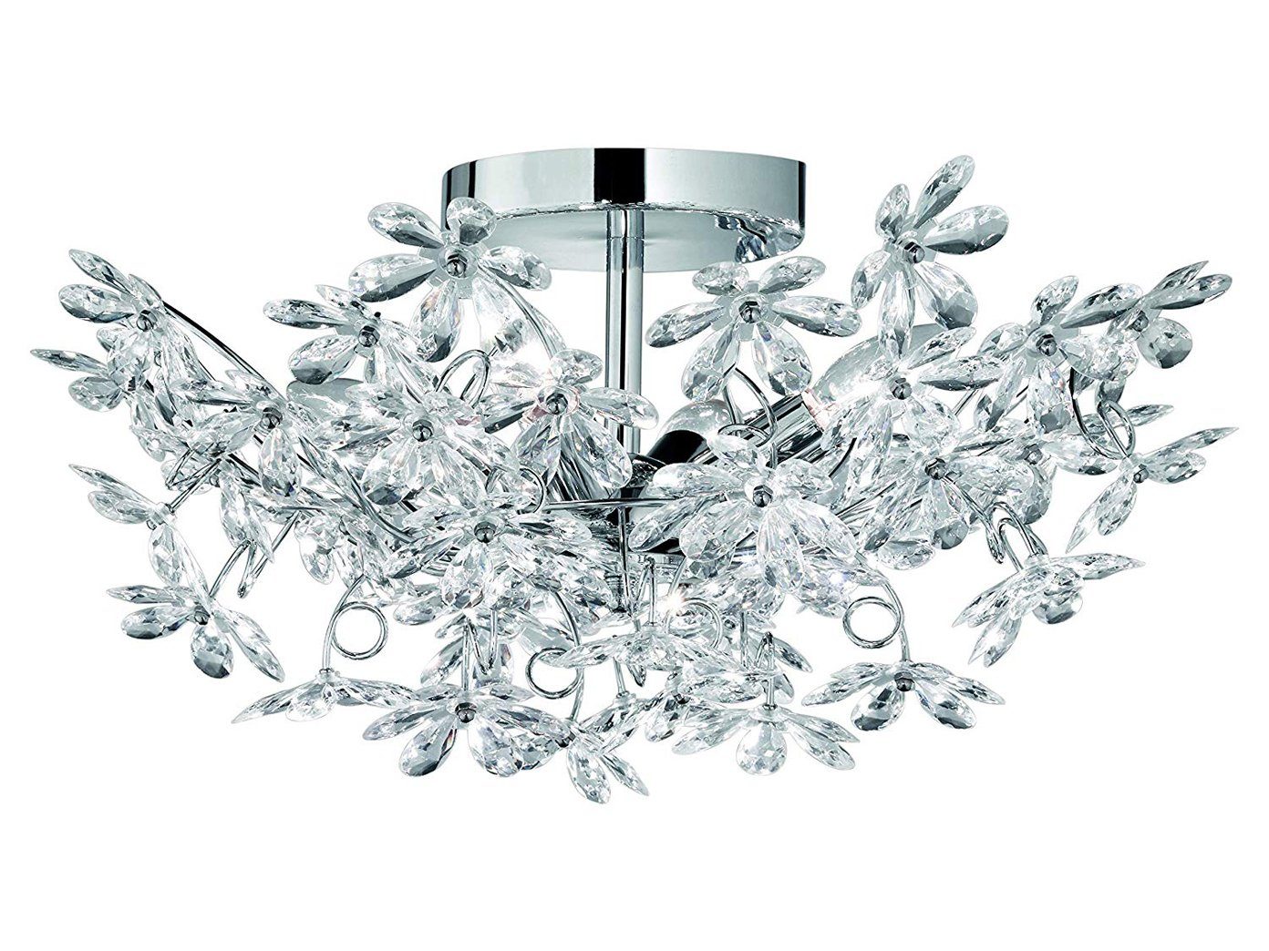 Reality Leuchten LED Deckenleuchte mit bunten Blüten Ø 51cm, dimmbar, LED wechselbar, Warmweiß, ausgefallene Designer-Lampe für die Decke, dimmbar über Licht-Sc – Bild 5 von 5