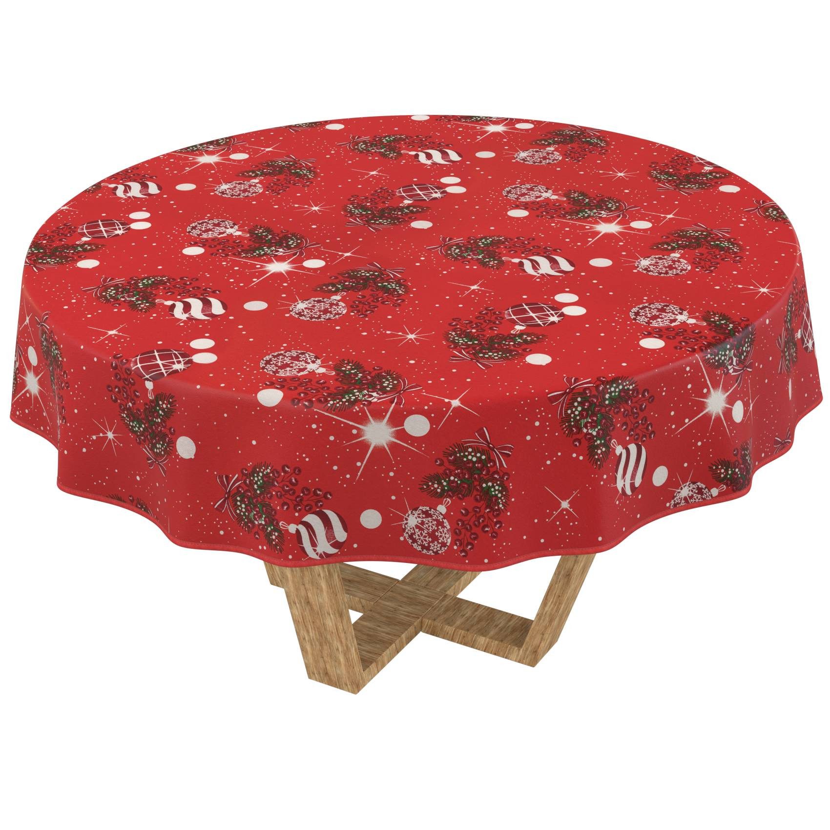 ANRO Tischdecke Weihnachten abwaschbare Weihnachtstischdecke (Einzelstück günstig online kaufen