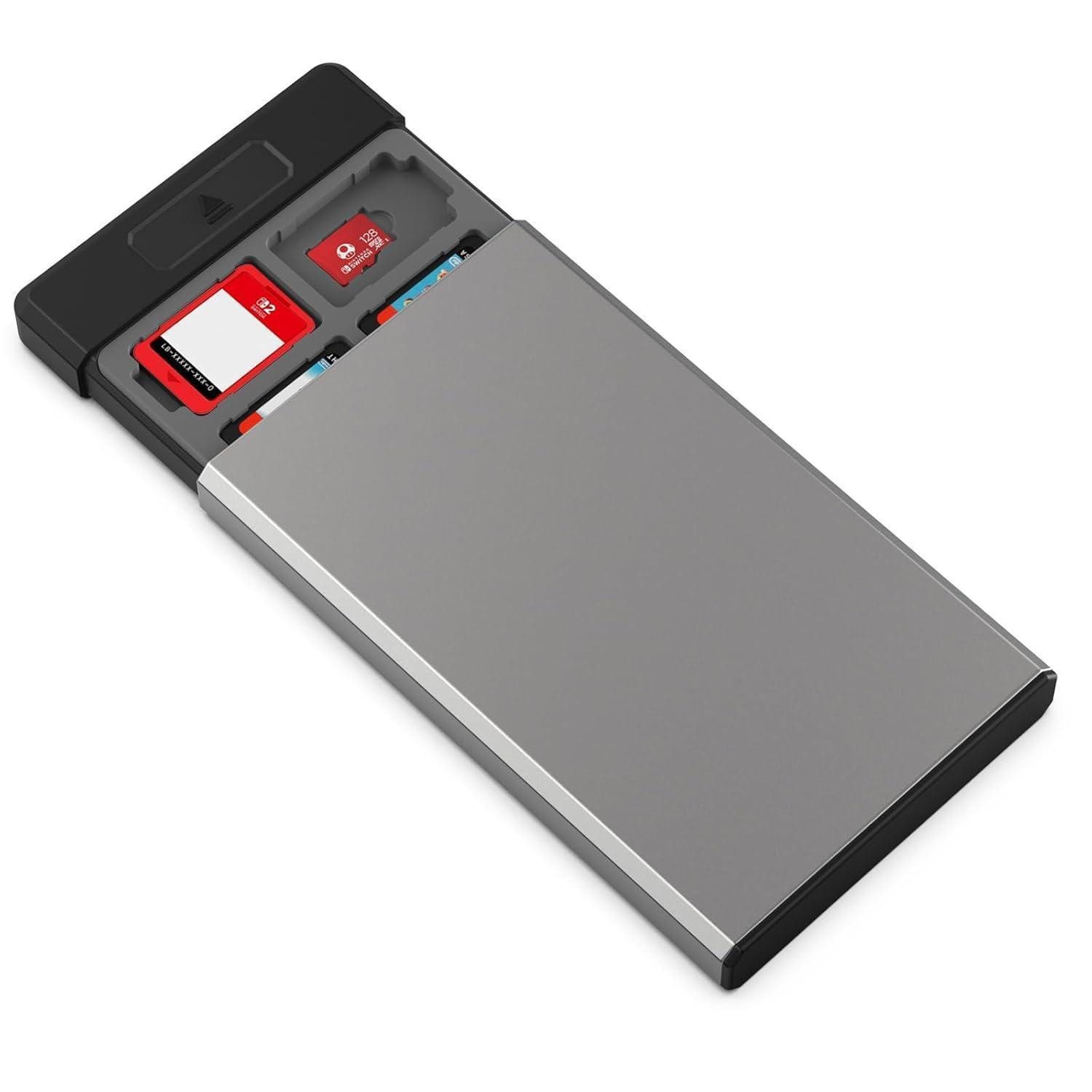LuxusKollektion Konsolen-Tasche Spiele Aufbewahrungsbox für Switch Spielkarten & Micro SD