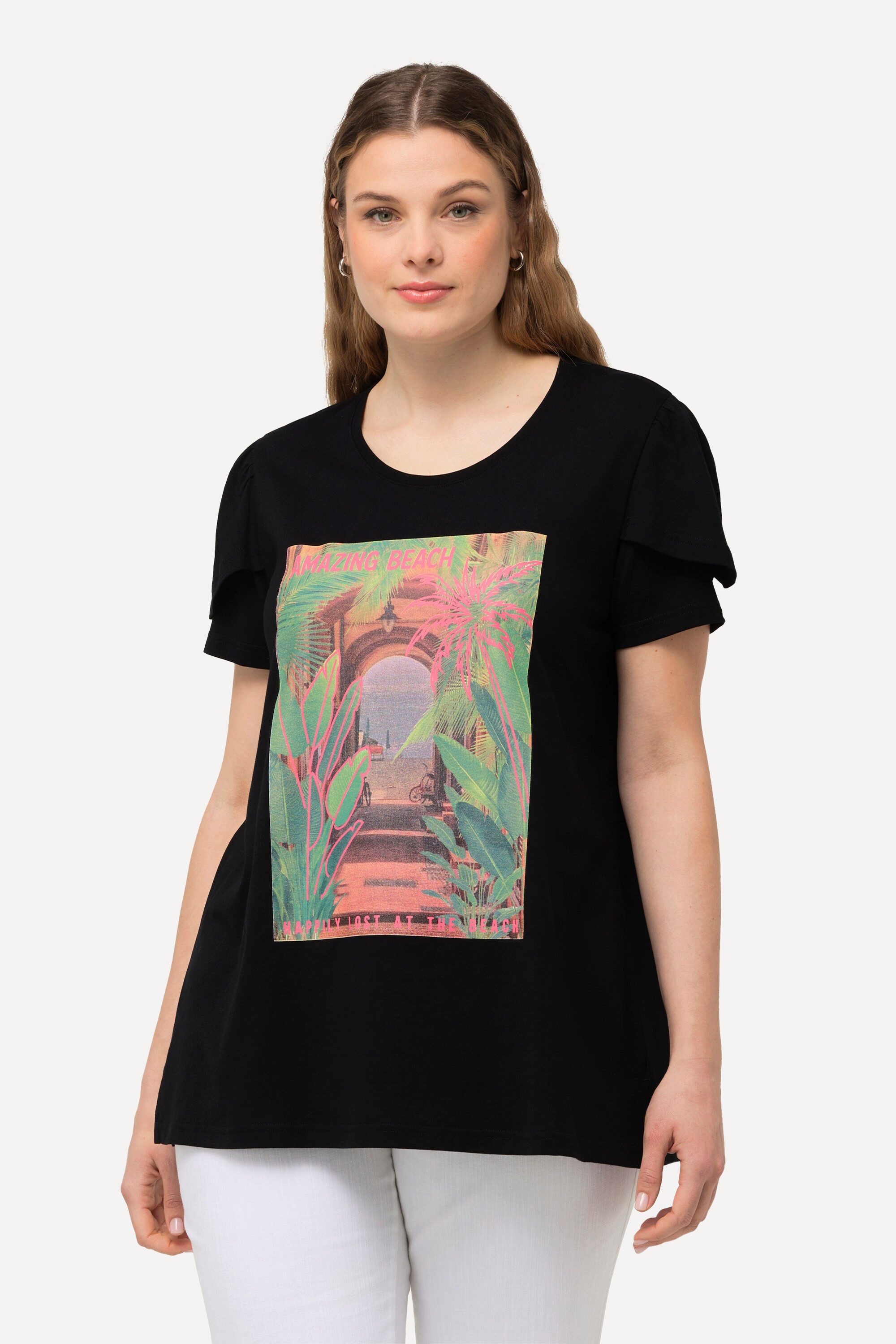 Ulla Popken T-Shirt T-Shirt bedruckt A-Linie günstig online kaufen