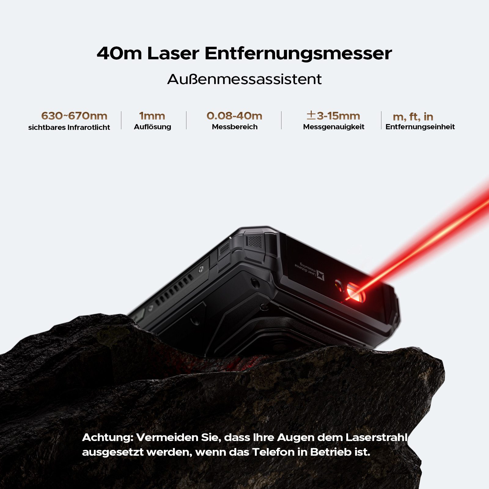 DOOGEE V Max LR 5G AI Outdoor Handy, 40m Laserdetektion, 512GB, 20500mAh/45W Smartphone (6.78 Zoll, 512 GB Speicherplatz, 200 MP Kamera, 1200LM Campinglampe, 120Hz, 200MP+32MP Kamera, NFC, WiFi6E, 3 Karten)