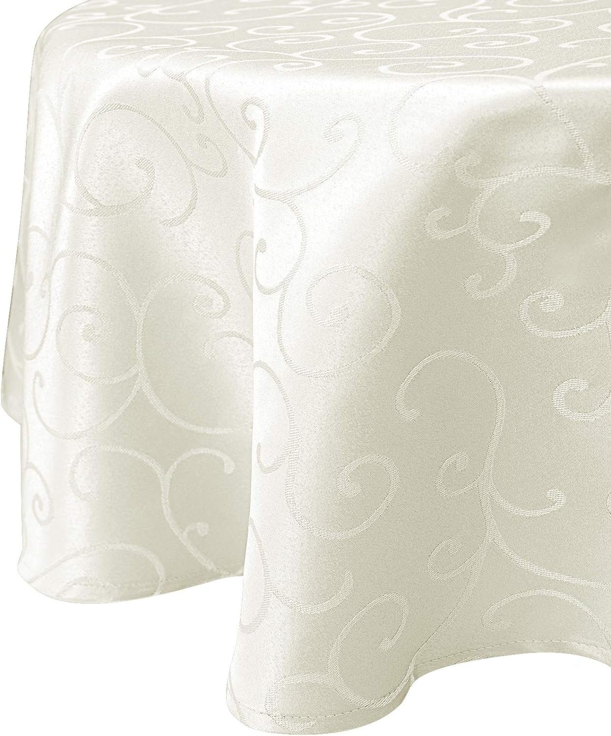 EUGAD Tischdecke (1-tlg), Damast Ornamente, mit Saum, Abwaschbar und Bügelfrei