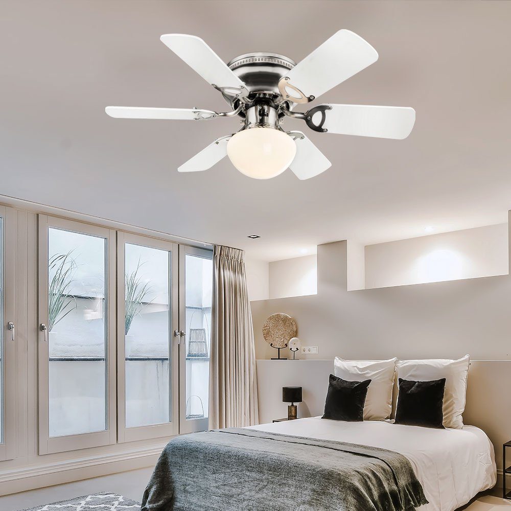 Decken Raum Ventilator LED Deckenventilator, Lampe etc-shop Küchen Büro Leuchte Kühler