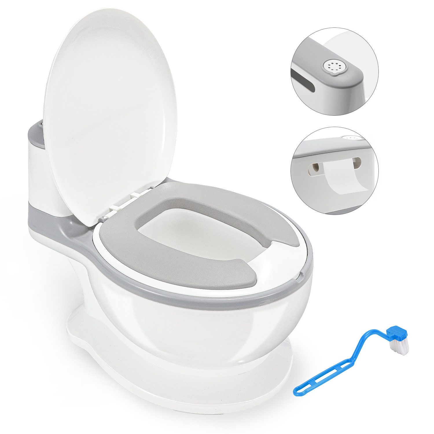Randaco Toilettentrainer Baby-Toilettensitz Kinder Töpfchen Kindertoilette Potty mit Spülsound, Kindertoilette