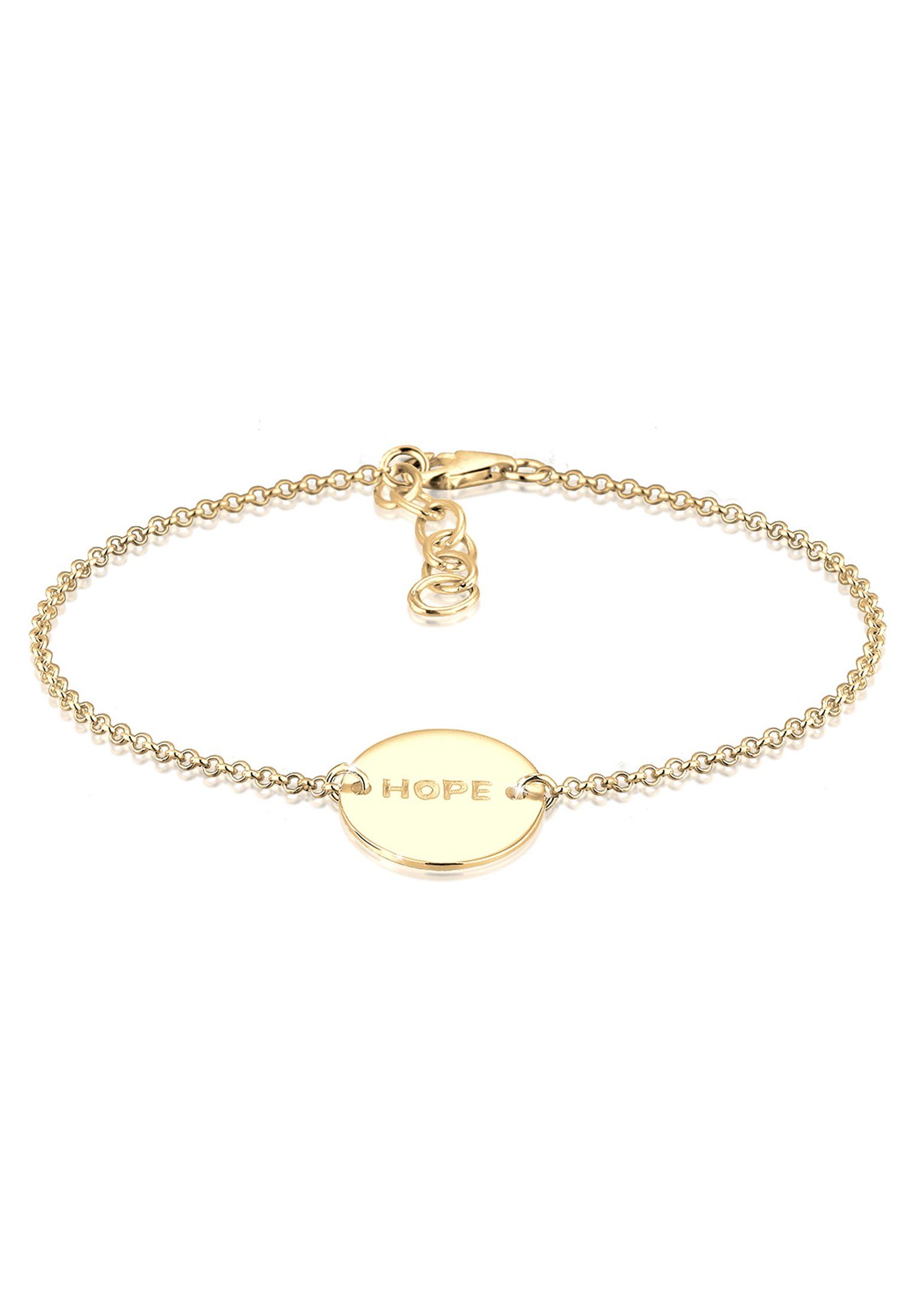 Silber Elli 925 Hope-Schriftzug Gold Armband Sterling