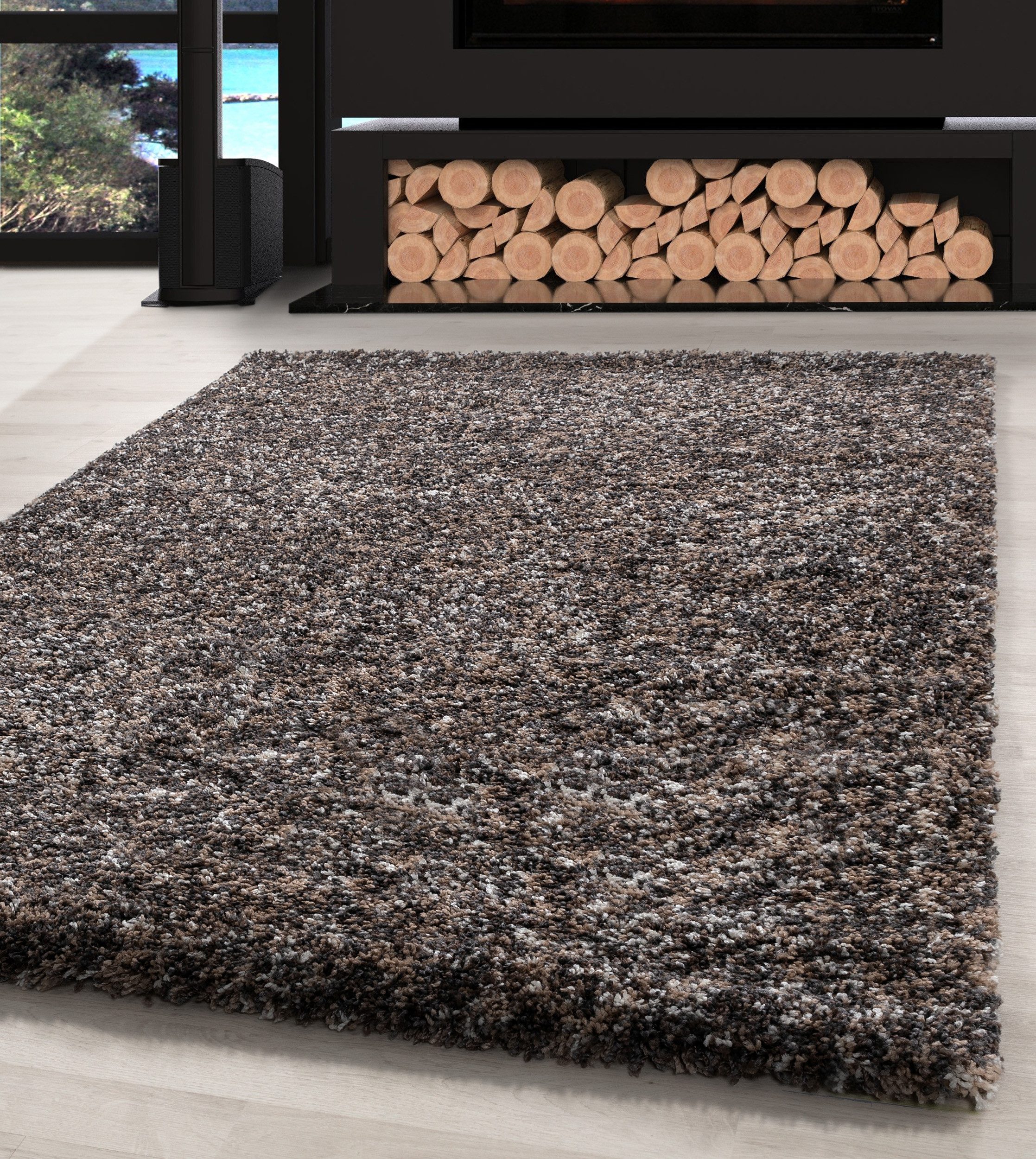 Carpettex Hochflor-Teppich Meliert Design, Läufer, Höhe: günstig online kaufen
