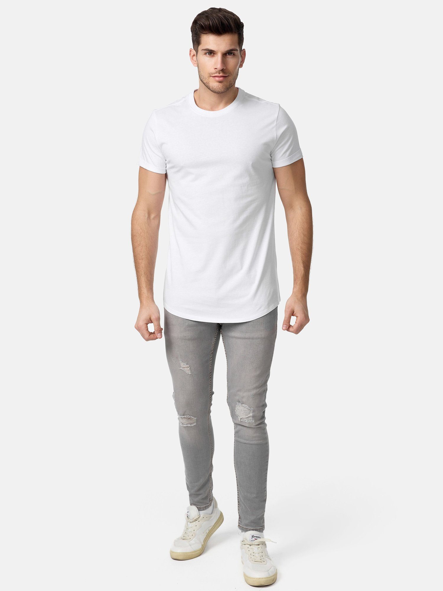 Tazzio T-Shirt E105 Herren Basic Rundhalsshirt günstig online kaufen