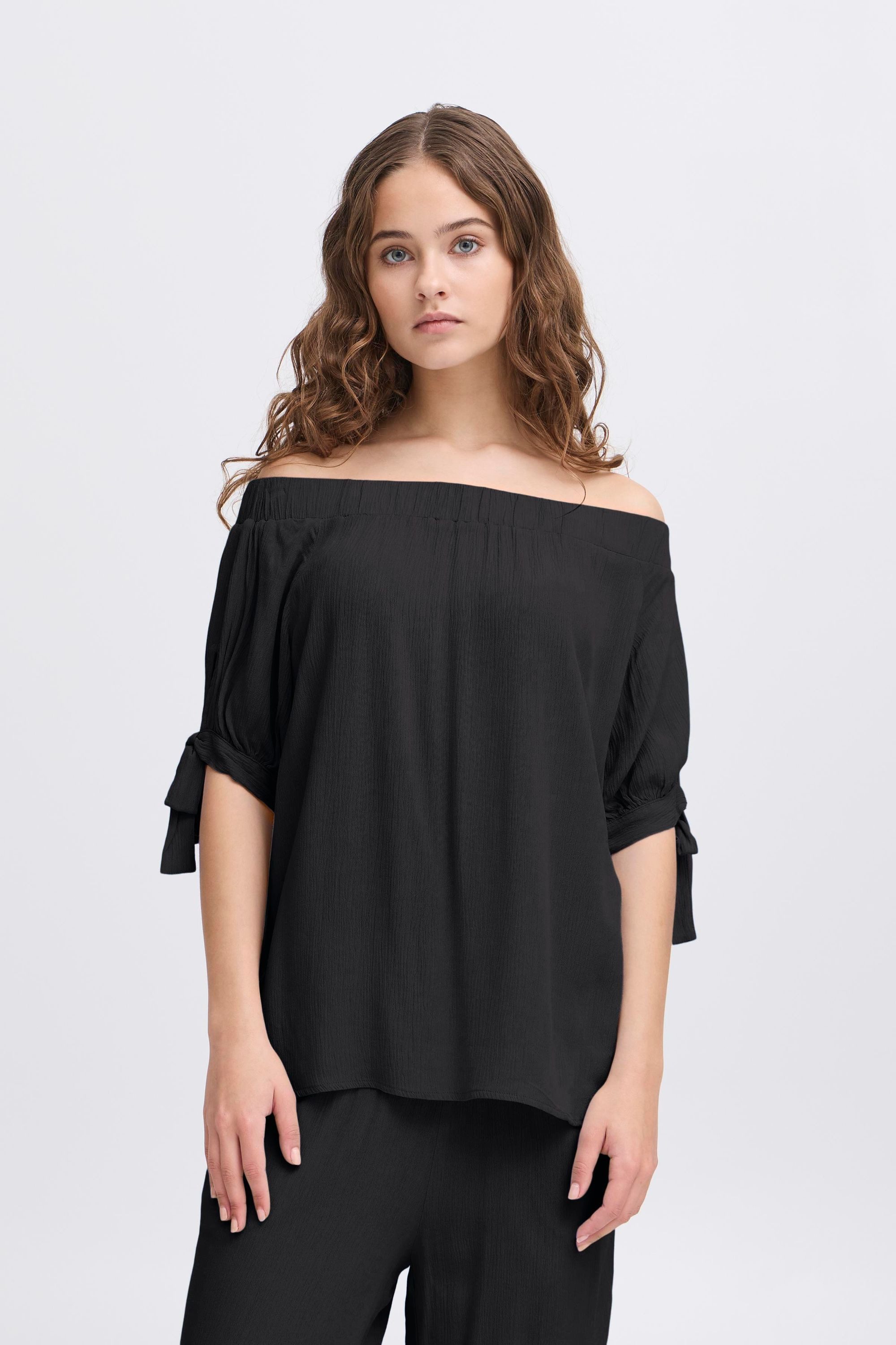 Ichi Shirttop IHMARRAKECH Casual schulterfreie Bluse günstig online kaufen